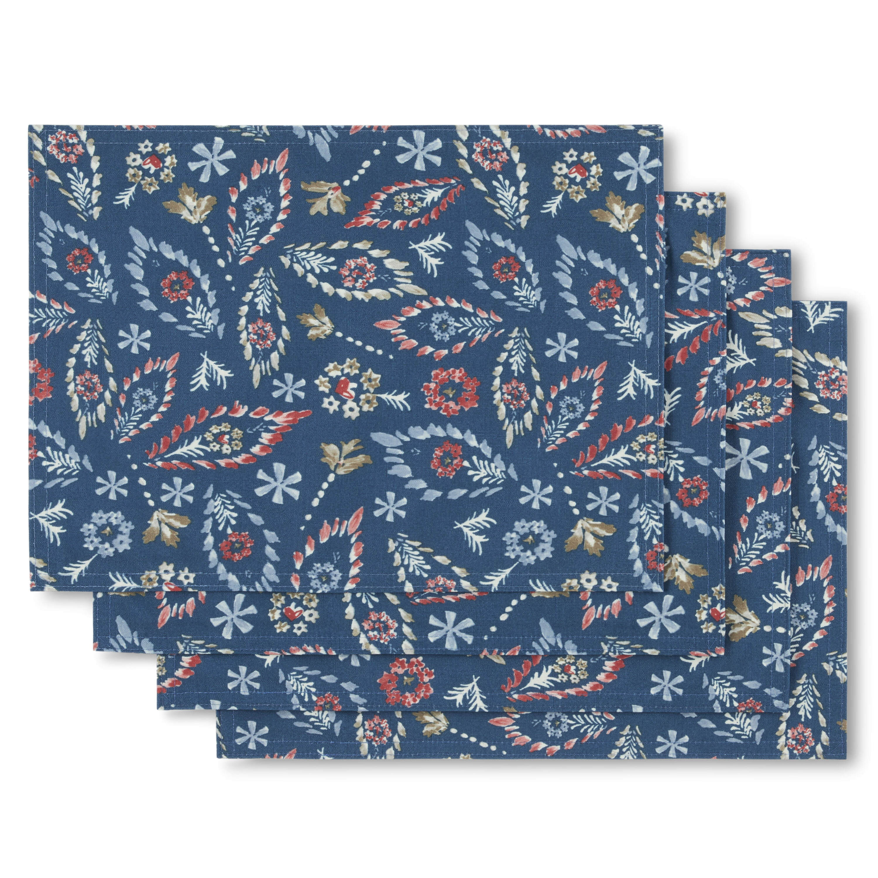 allen + roth P-LSRTS-999 4-Pack Multi Polyester Rectangle Placemats