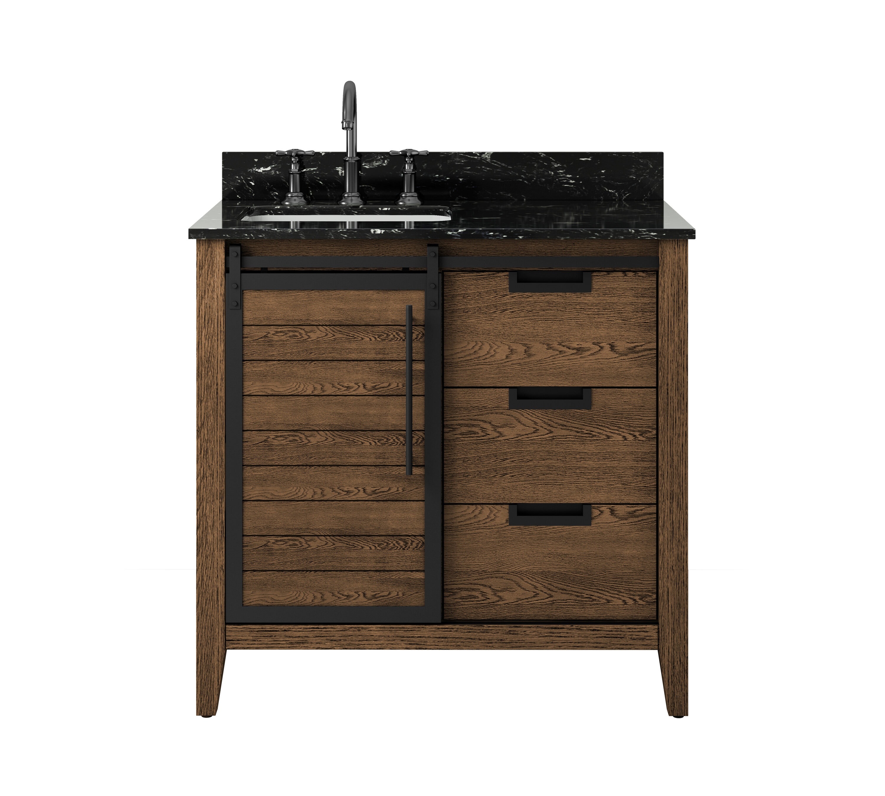 allen + roth TJ-0113V3622BR Bath-Vanity-Combo - View #2