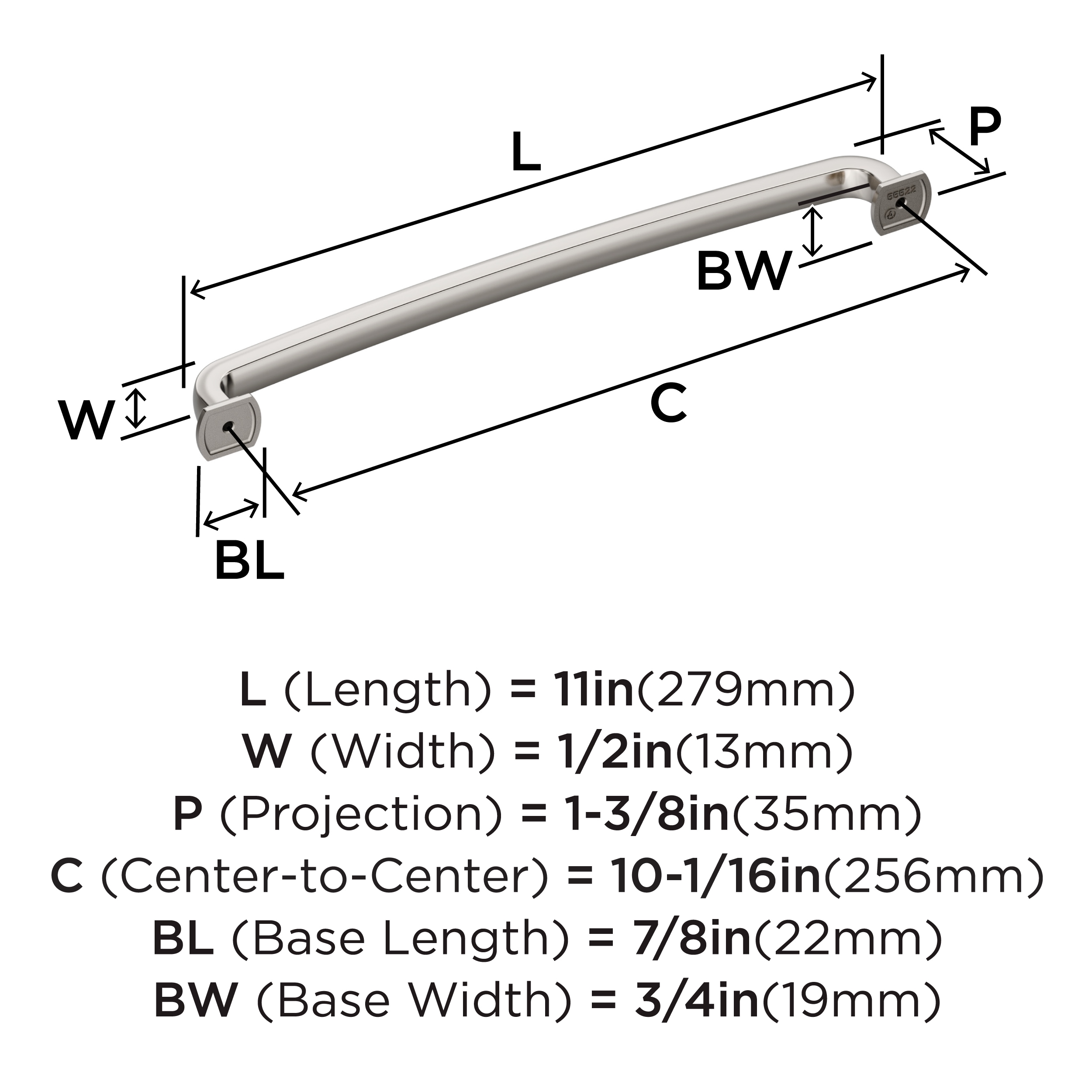 Amerock BP55522PN Cabinet-Pulls - View #4