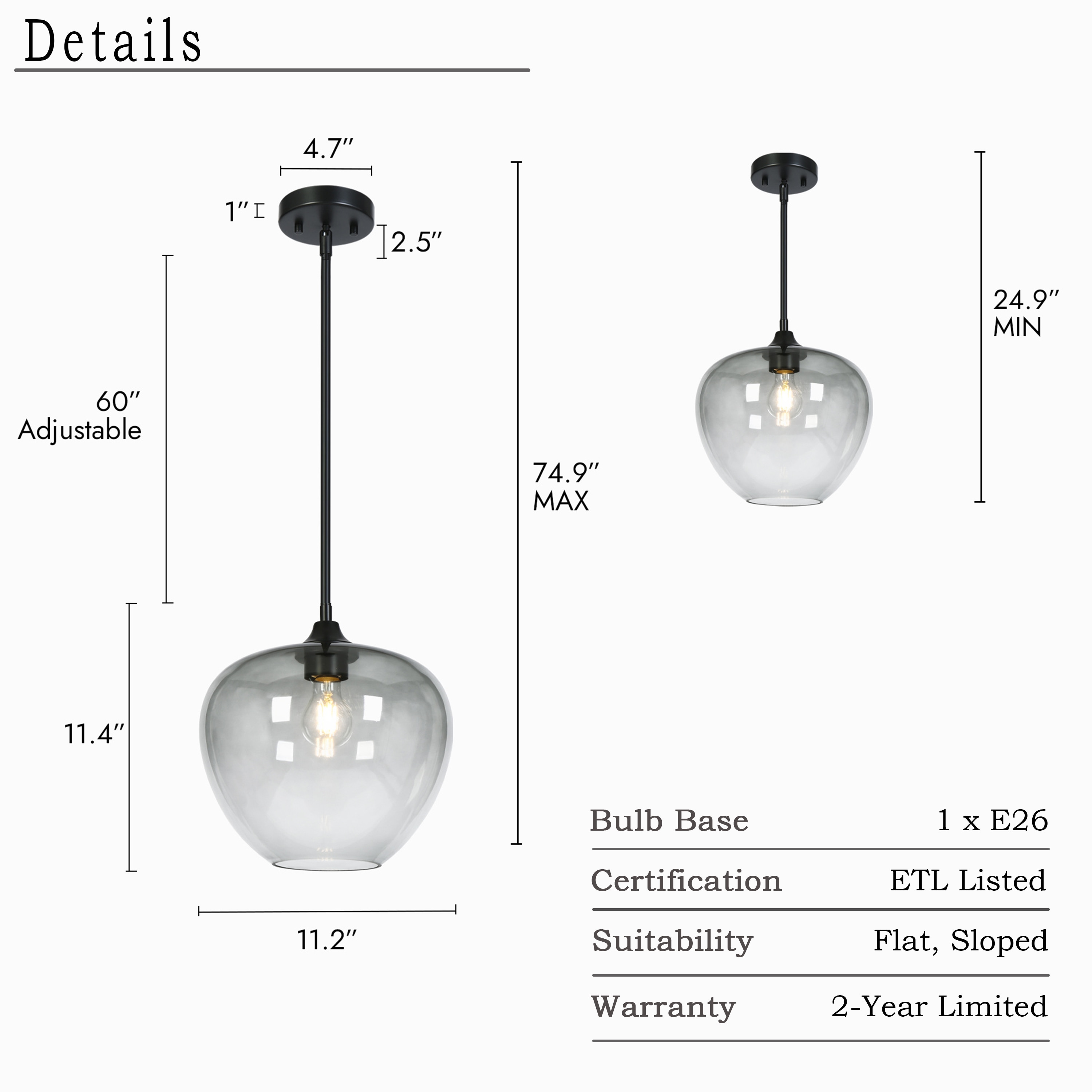 ZEVNI L3BJAMVQW5355SO9 Pendant-Lights - View #5