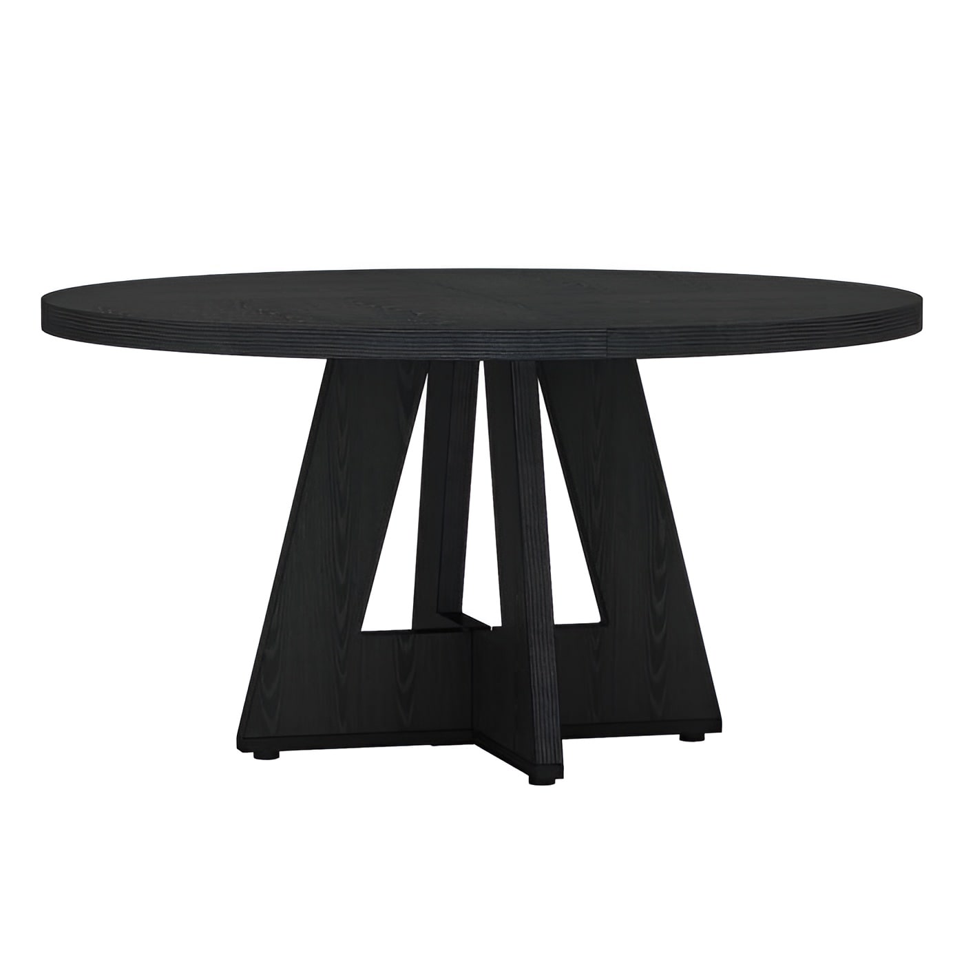 Slickblue Round Farmhouse Fixed Kitchen Table MDF Table Top with Wood Frame Wood Base Ideal for Dining Room Kitchen Study or Living Room - 47.24 in L x 29.5 in H - Multiple Color Option