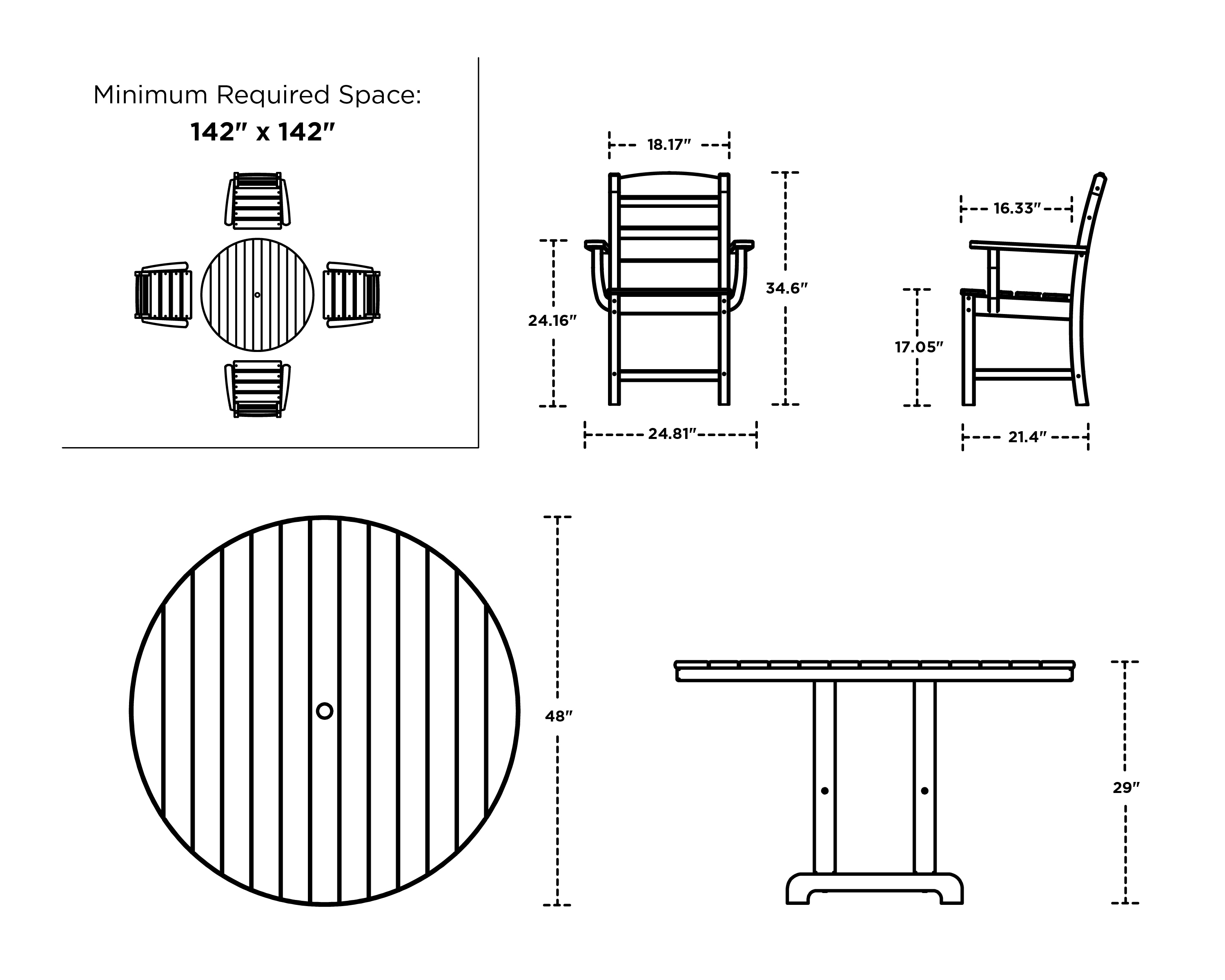 allen + roth by POLYWOOD PWS730-1-SA Patio-Dining-Sets - View #8