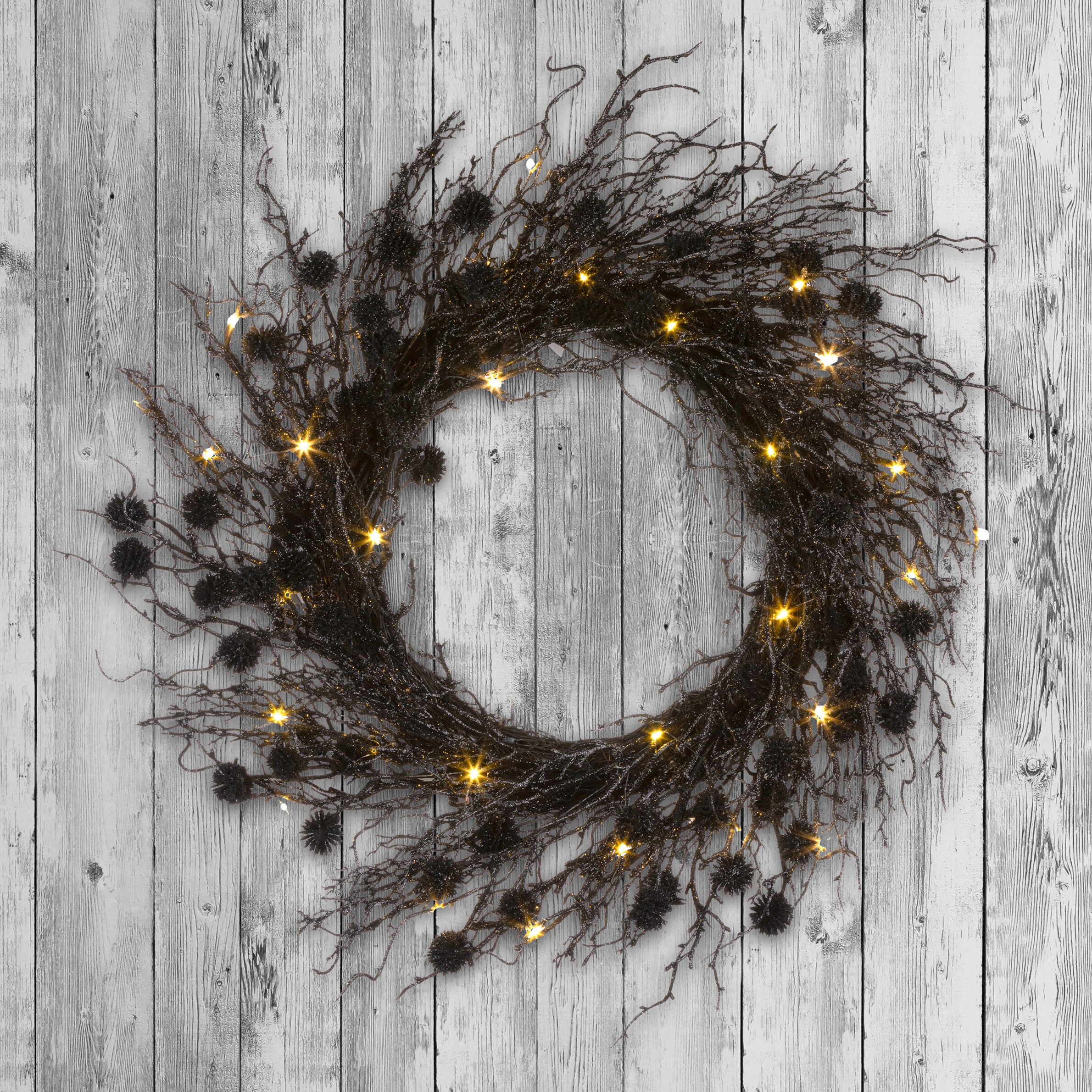 National Tree Company HH75-H230802N16-24WB Artificial-Halloween-Wreaths - View #2