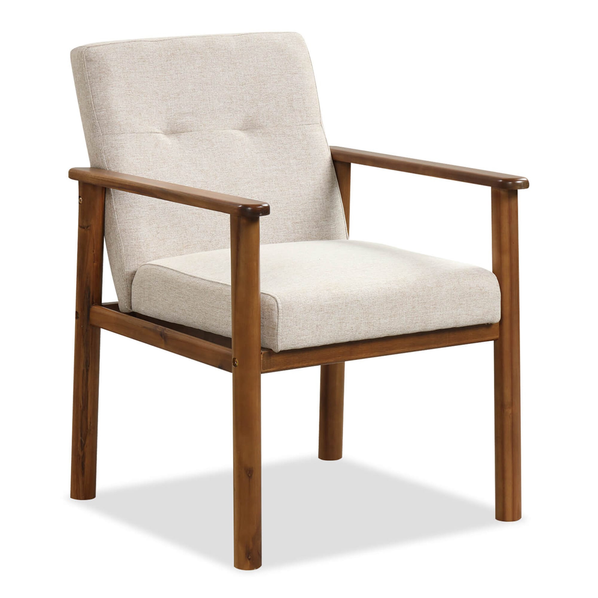 Costway CLS00047 24-in W Modern Beige Linen Accent Armchair