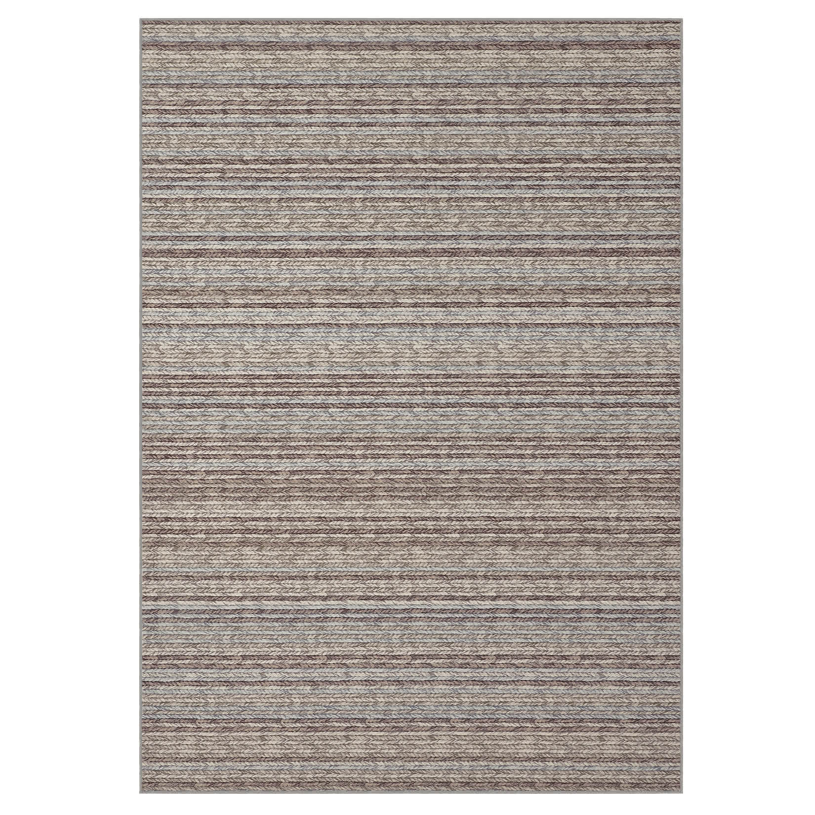 WhizMax SUNNY-PHO-33PAN8RG 8 x 10 ft Faux Wool Camel Rectangular Bedroom Living Room Dining Room Kitchen Geometric Stripped Lines Print Modern Machine Washable Area Rug