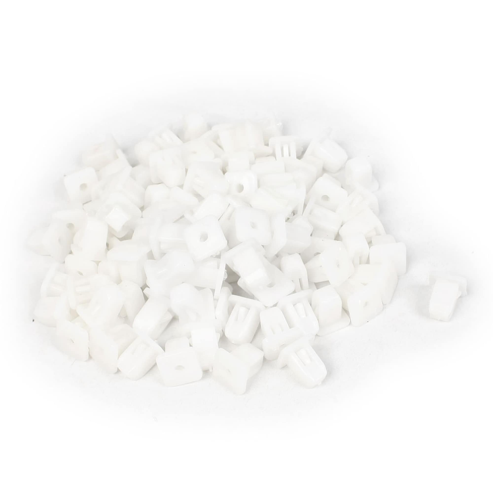 Unique Bargains Car Bumper Side Skirts 8mm Hole Plastic Rivet Panel Clips White 100pcs