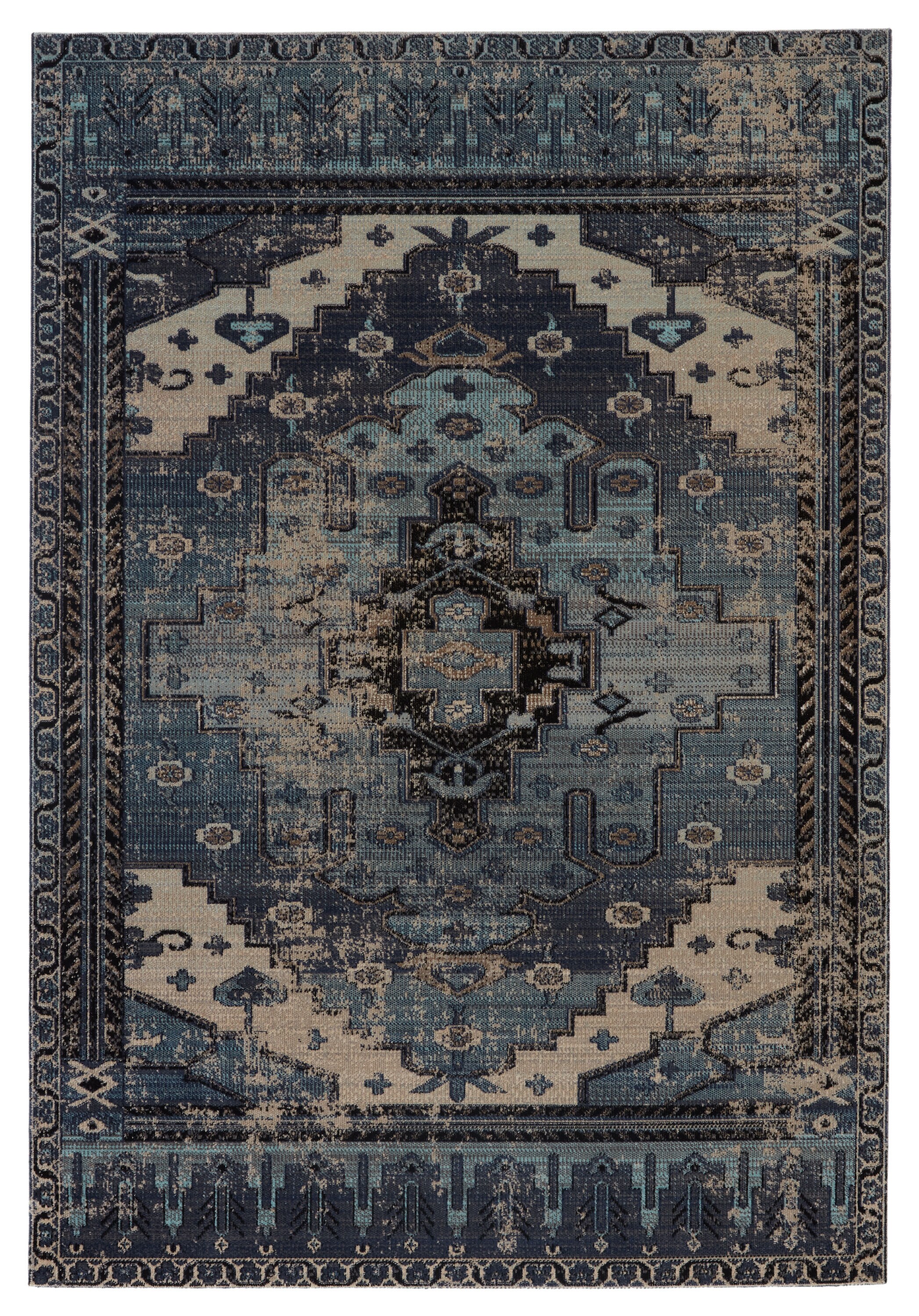 Birmingham Black Indoor/Outdoor Rug, 8x10 - Jes & Gray Living