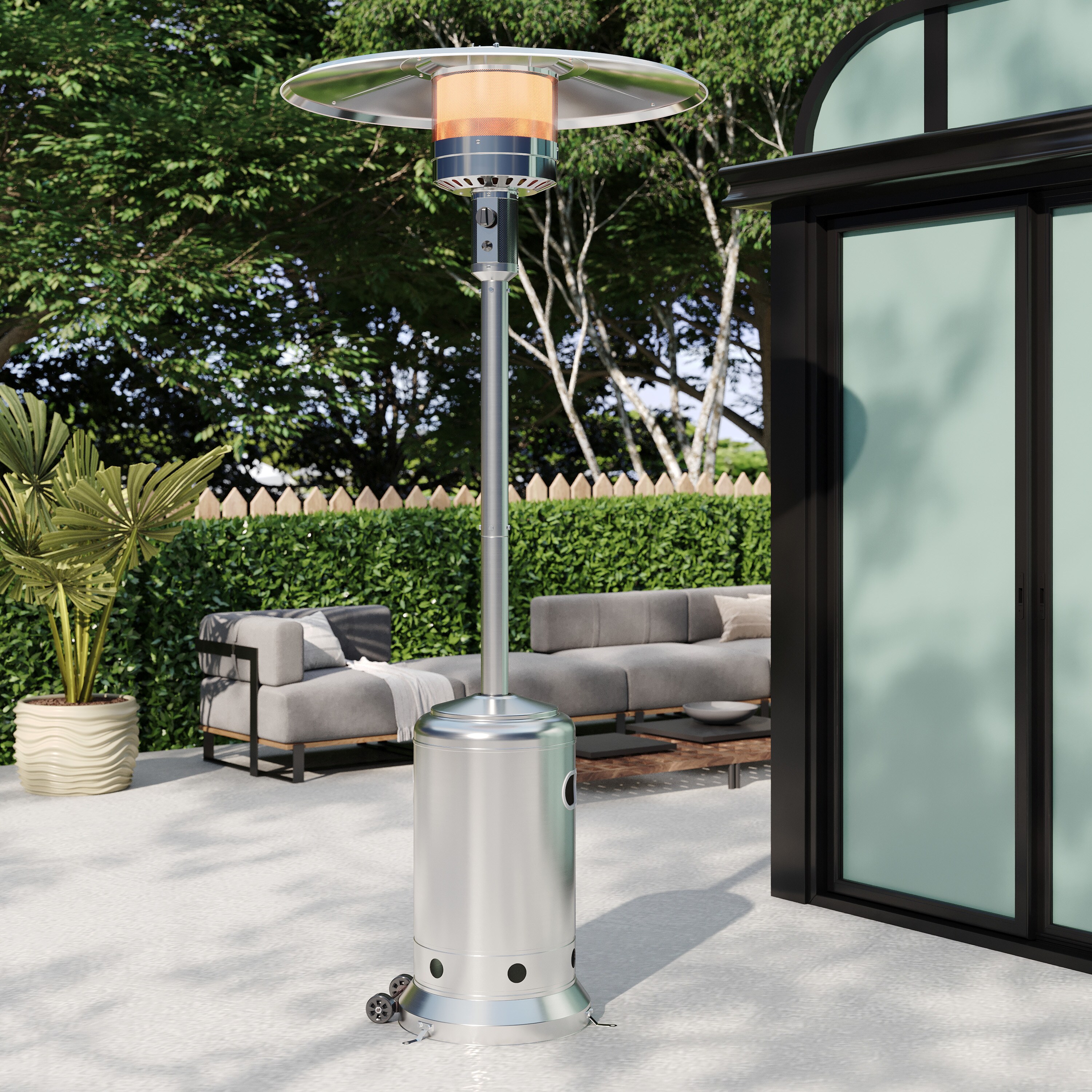 AURA OUTDOOR LS-SAS009-GY Patio-Conversation-Sets - View #2