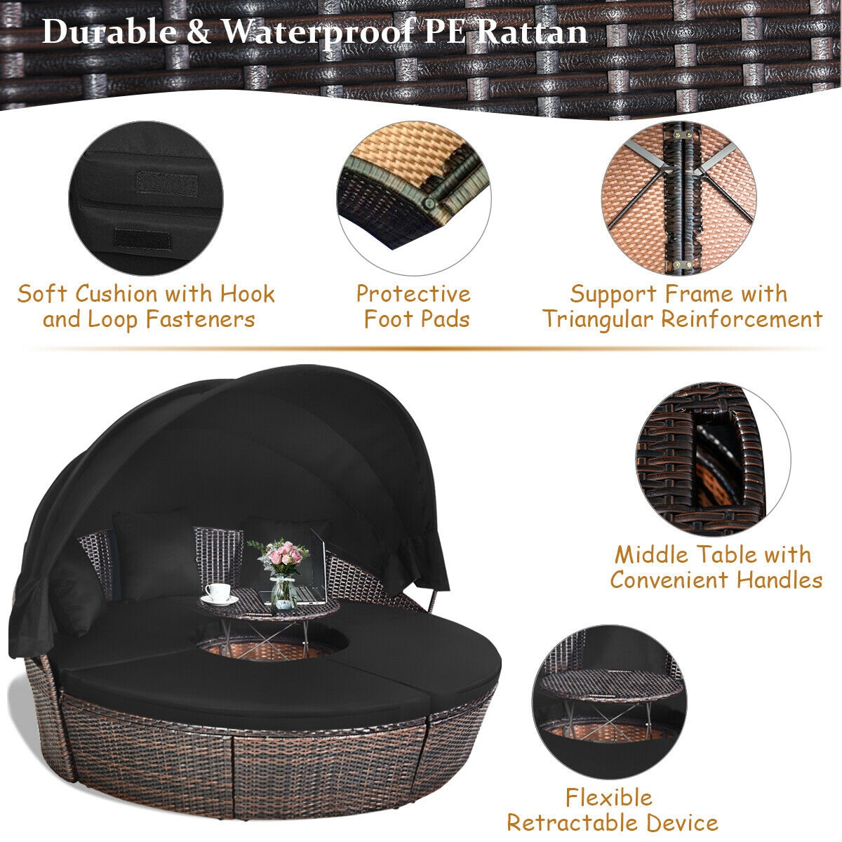 LIVIZA OUG68675BDK-X Patio-Sofas-Daybeds - View #3