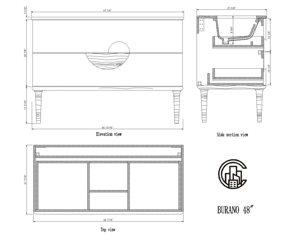 CARTISAN DESIGN VABURAG48FD Bath-Vanity-Combo - View #7
