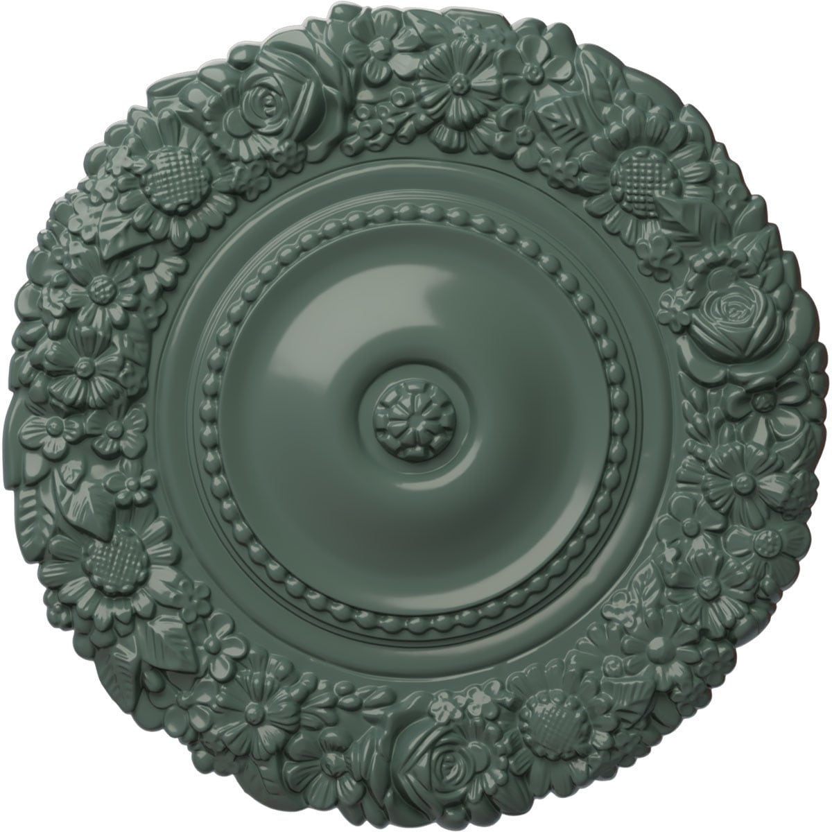 Ekena Millwork CM21MACBF Marseille 21-in W x 21-in L Painted Cloud Burst Polyurethane Whole Ceiling Medallion