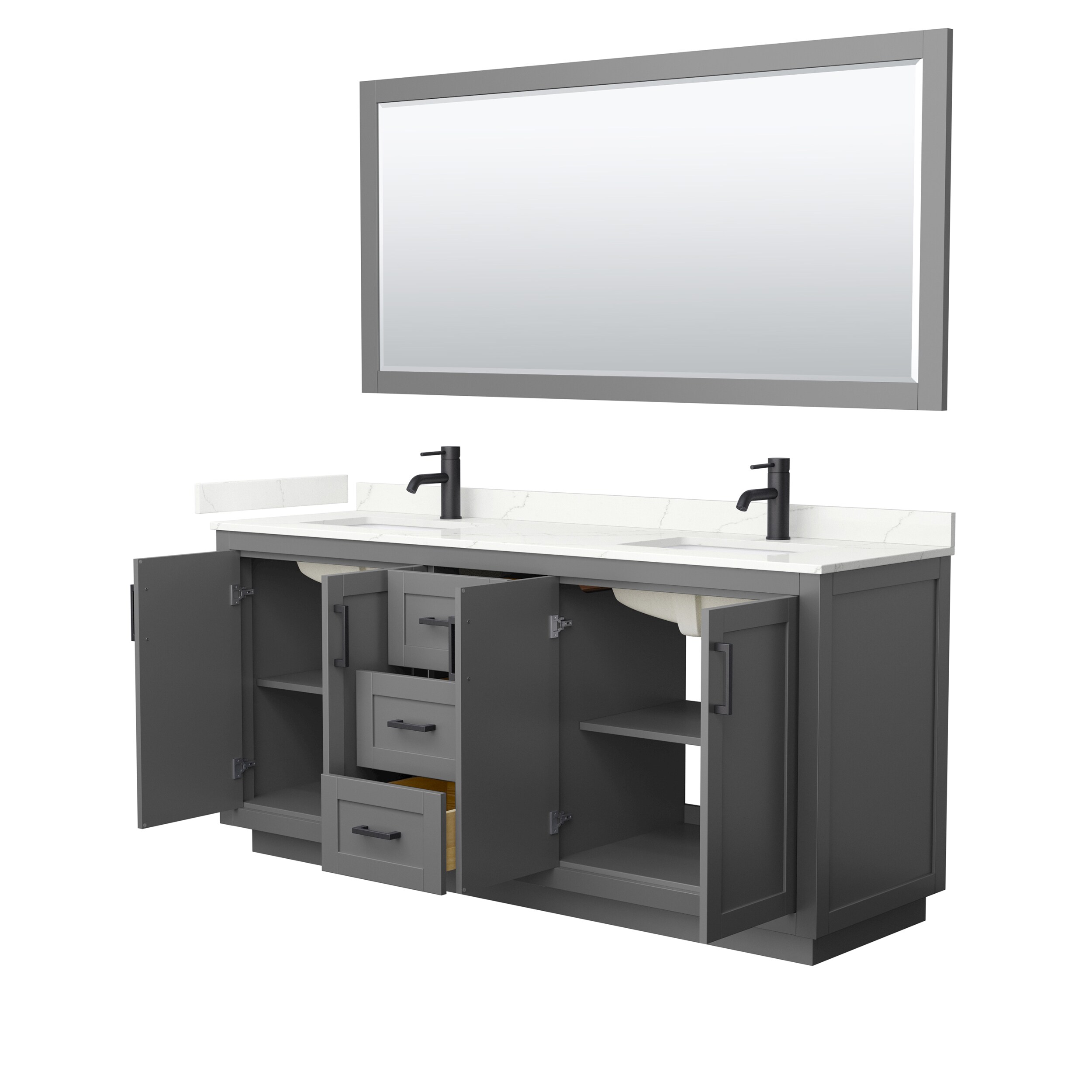 Wyndham Collection WCF292972DGBGTUNSM70 Bath-Vanity-Combo - View #3