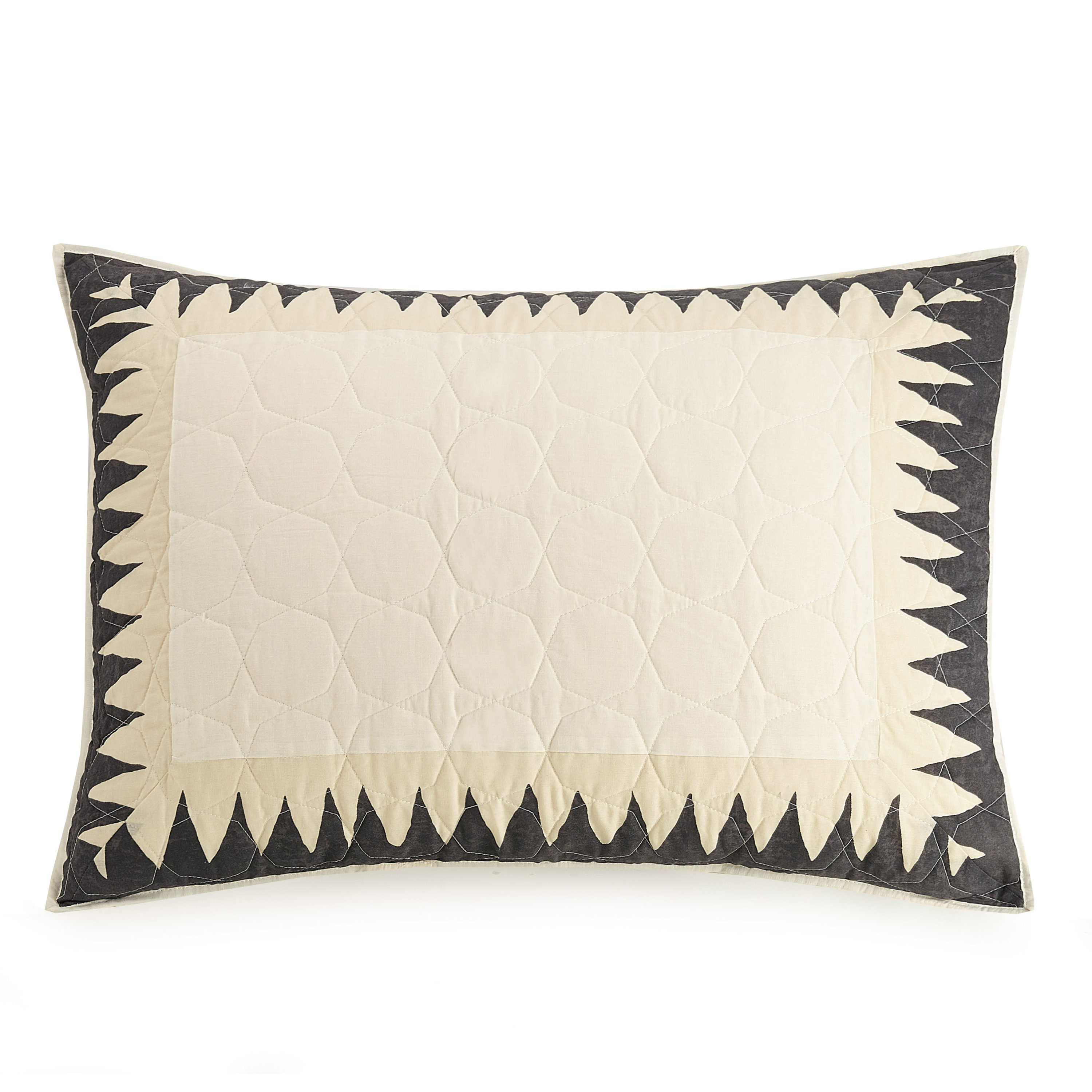 King Black Cotton Reversible Quilt Set