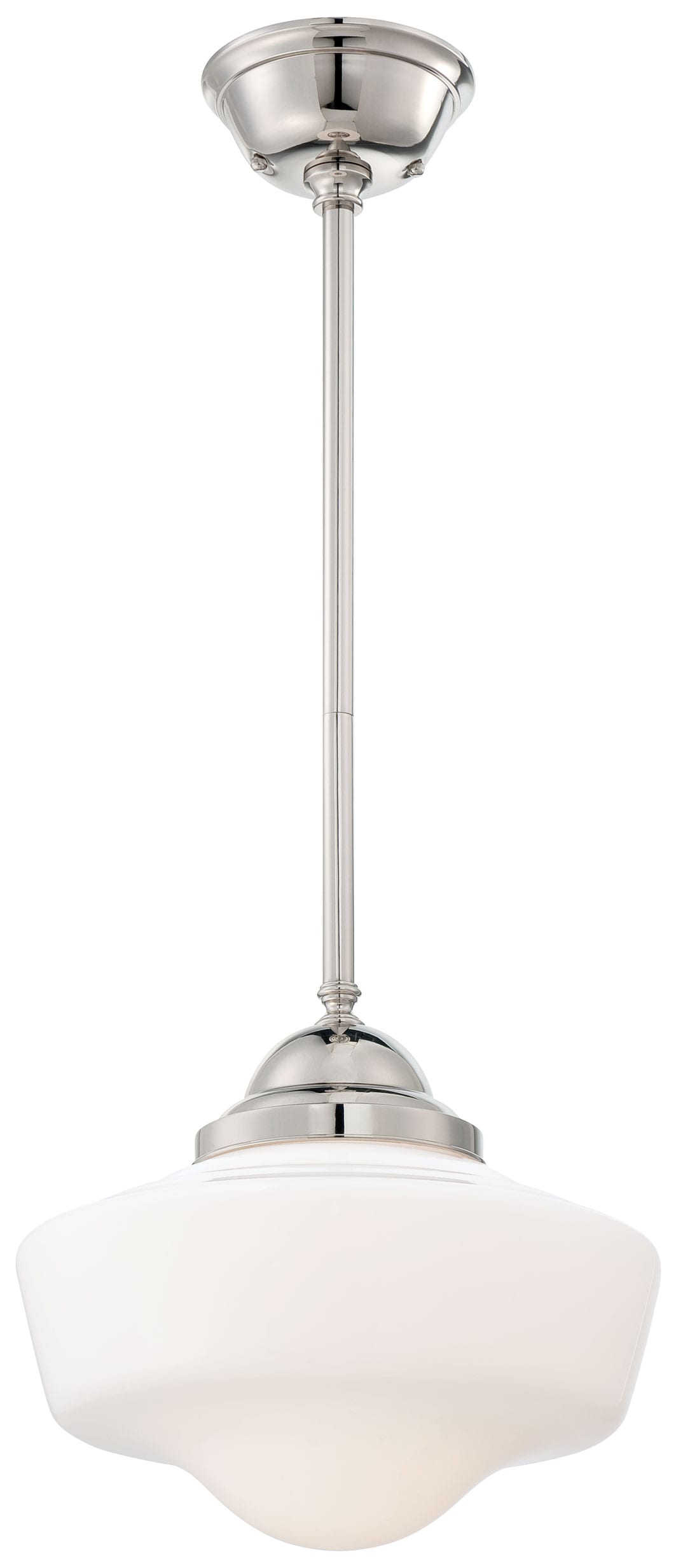 polished nickel schoolhouse light