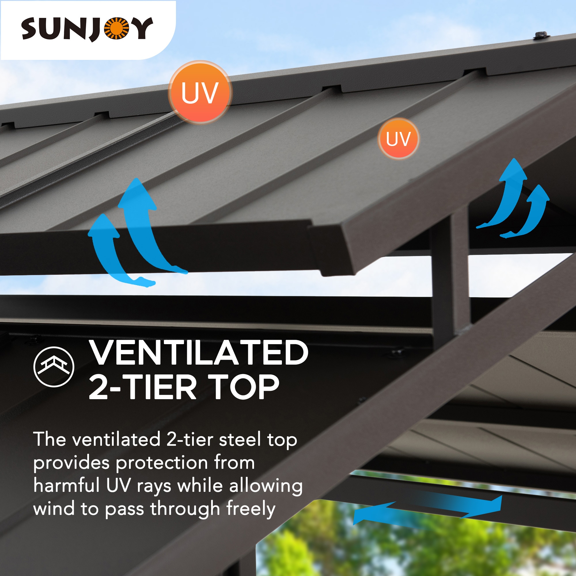Sunjoy A104002820 Wood-Resin-Gazebos - View #3