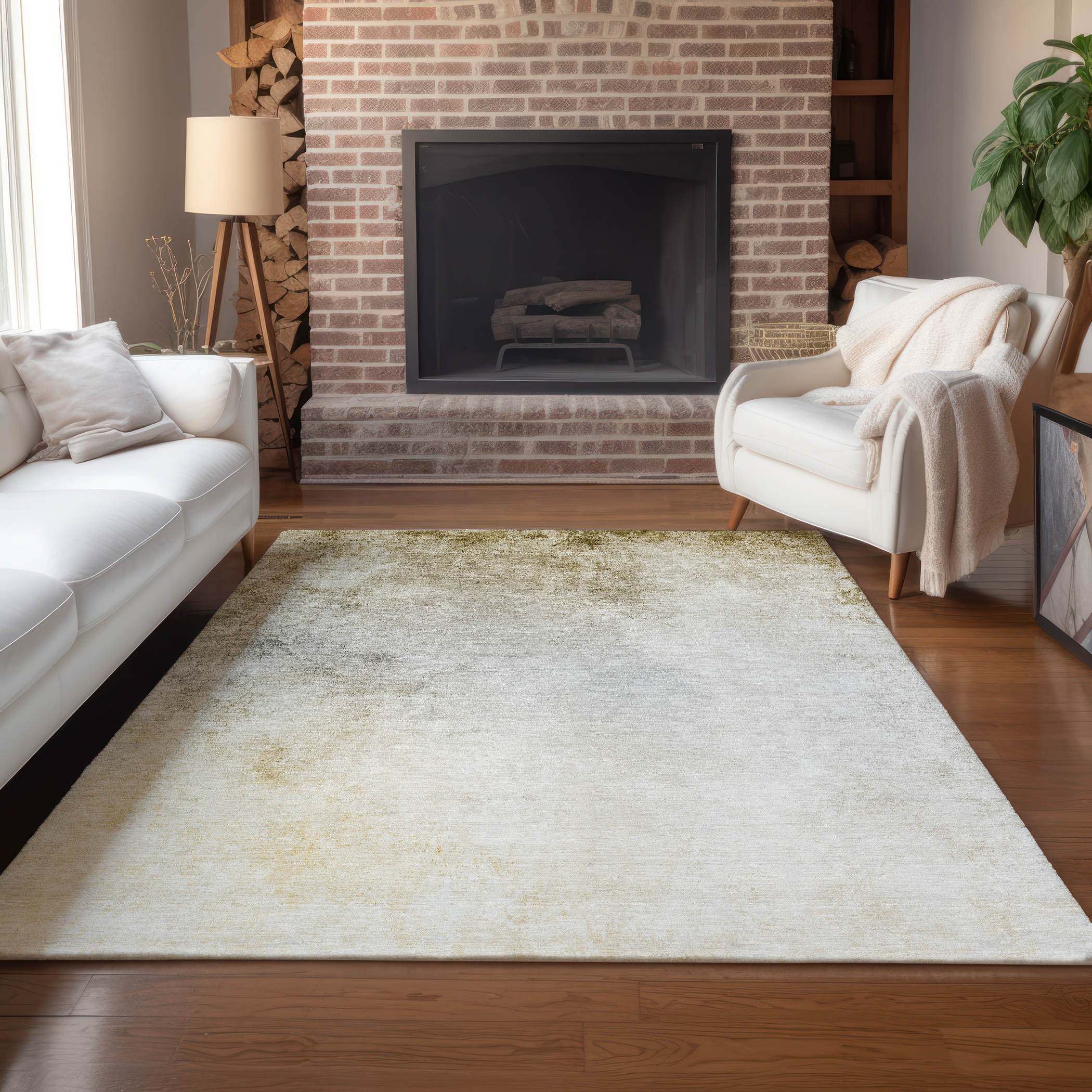 Addison Rugs ACN601TP3X5 Chantille ACN601TP 3 x 5 (ft) Polyester Taupe Rectangular Indoor/Outdoor Abstract Machine washable Area rug