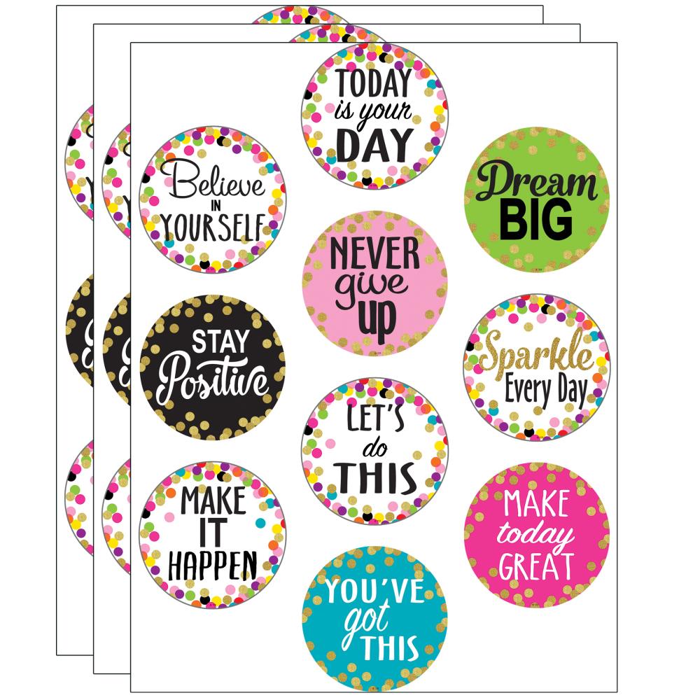 Teacher Created Resources Confetti Positive Sayings Accents, 30 Per ...