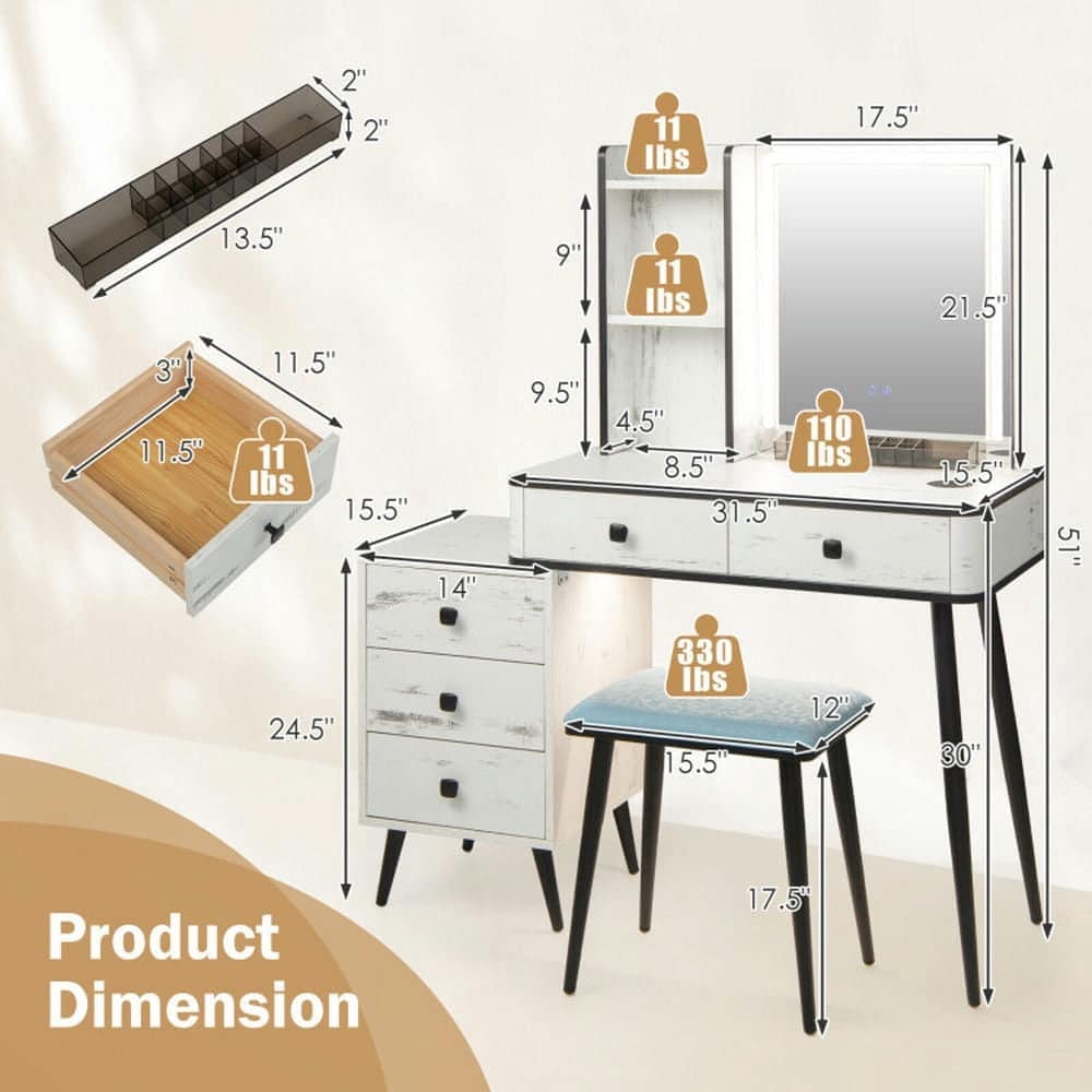 VERYKE 3851697154838 Bedroom-Vanities - View #5