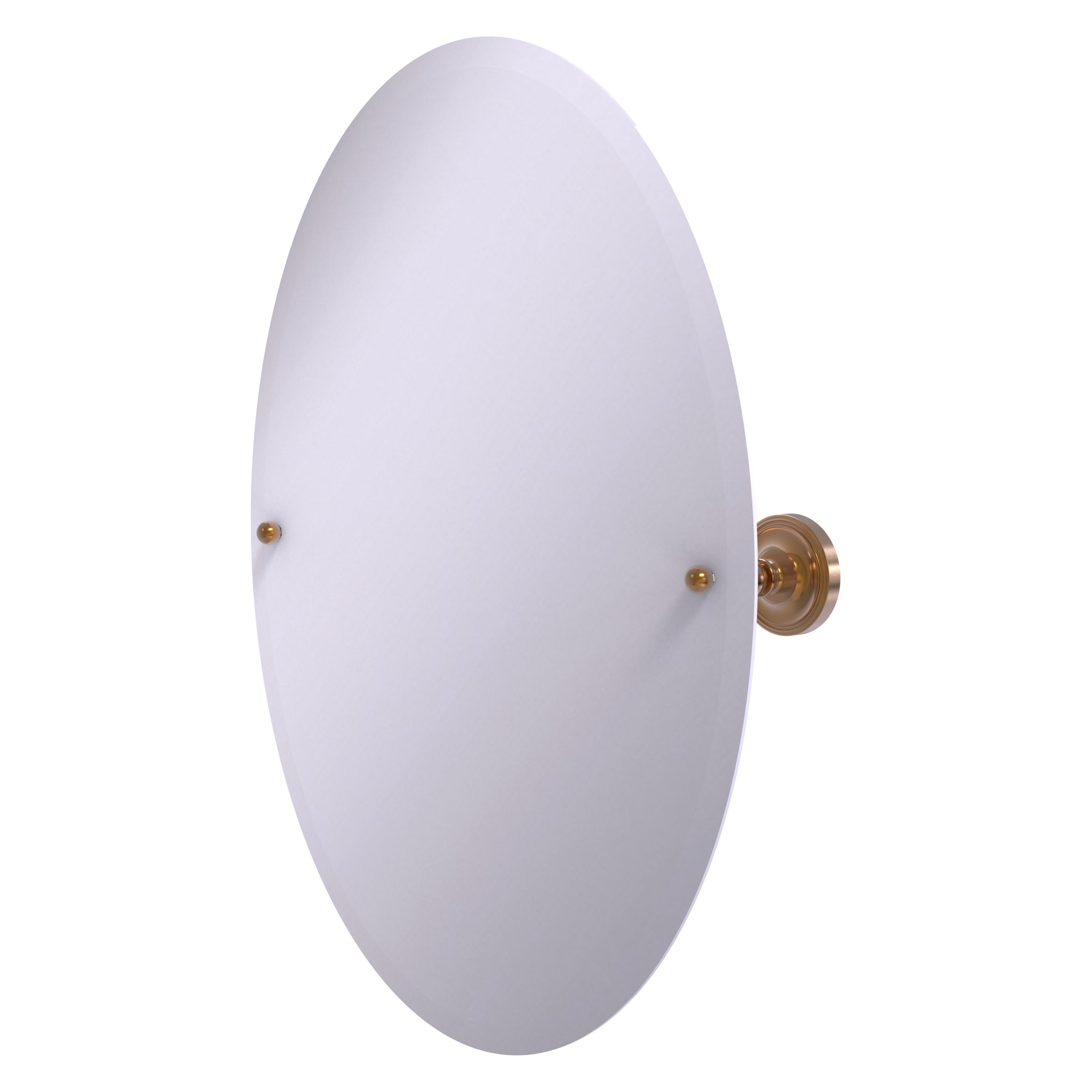 Allied Brass PR-91-BBR Prestige Regal 21-Inches x 28-Inches Beveled Frameless Oval Tilting Bathroom Vanity Mirror ( Brushed Bronze )