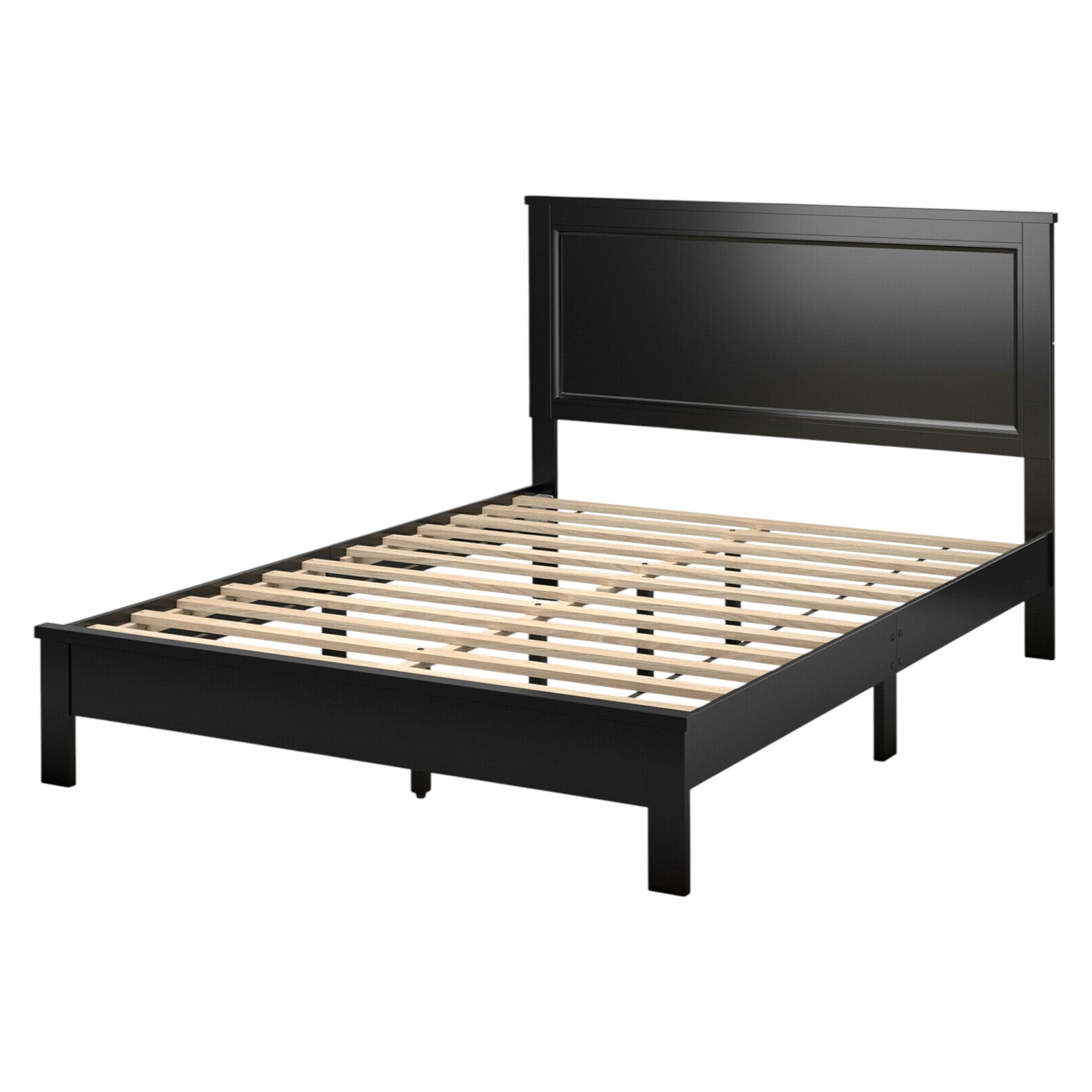 Slickblue Wooden Queen Sized Platform Bed Frame with Slat Support and Under Bed Storage for Bedroom Guest Room or Apartment -Available in Different Colors