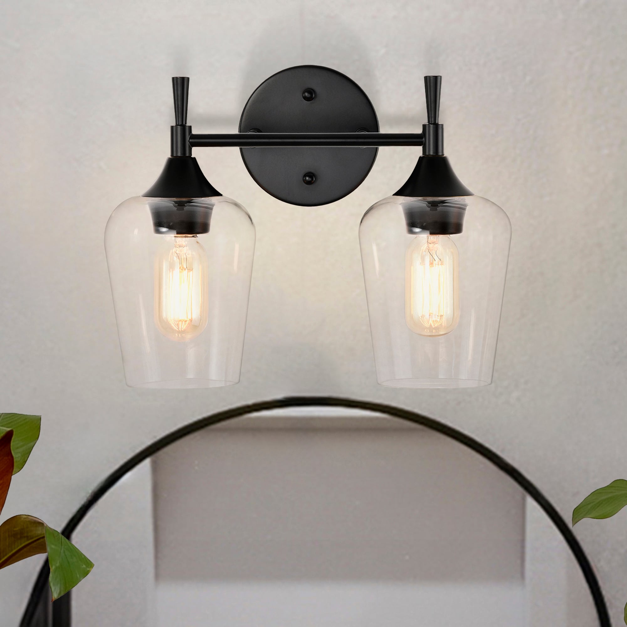 Edvivi EW2625BK Arlo 13-in 2 -Light Matte Black Modern/contemporary Vanity light