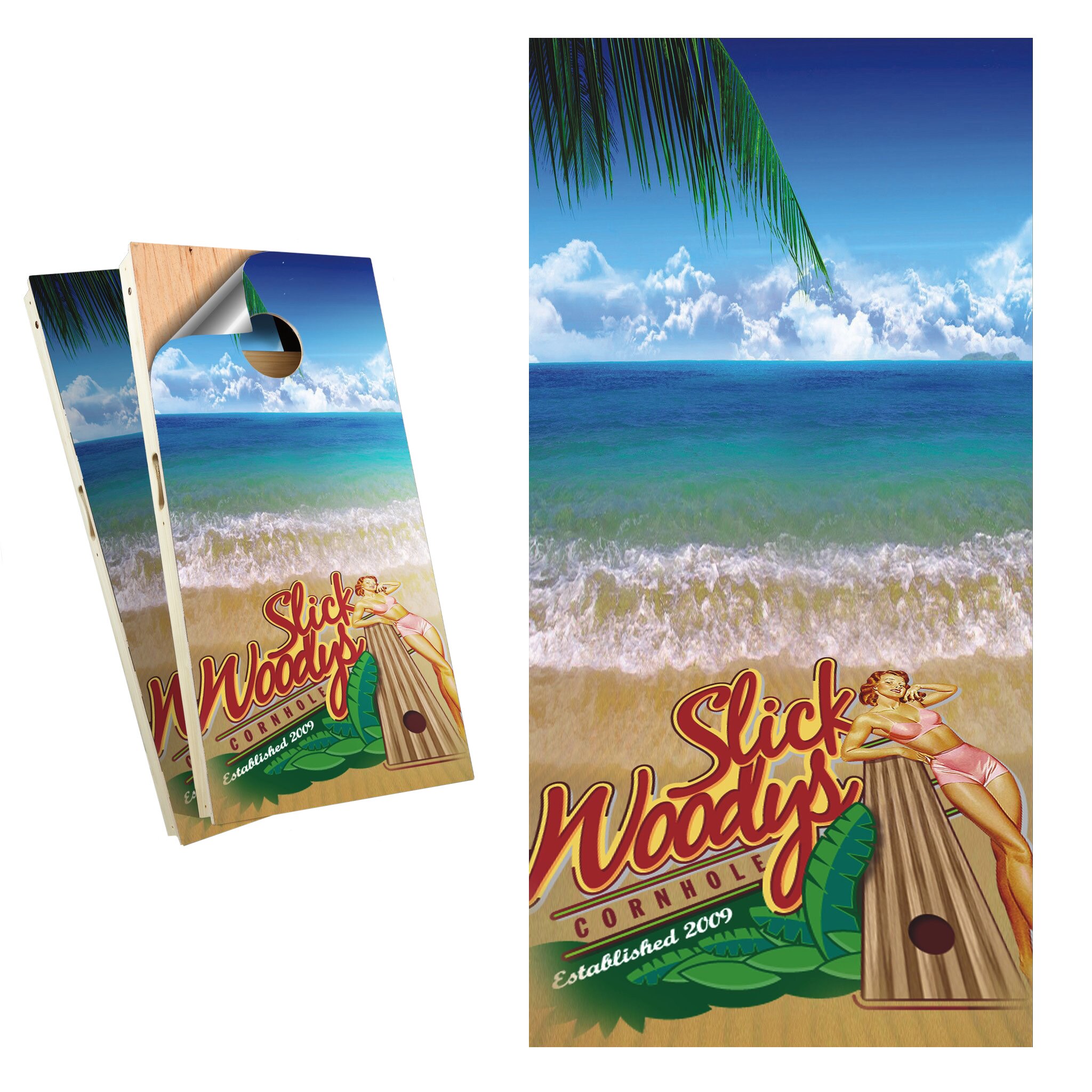 Slick Woody's Cornhole Board Wrap - High Quality Vinyl, Multiple Colors ...