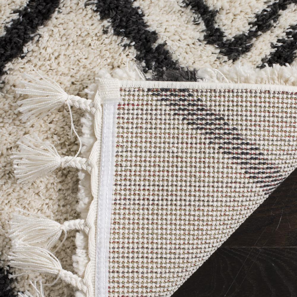 Luxurious Gray Spot Shag Wool Area Rug, Hand-Knotted, 4' x 6'