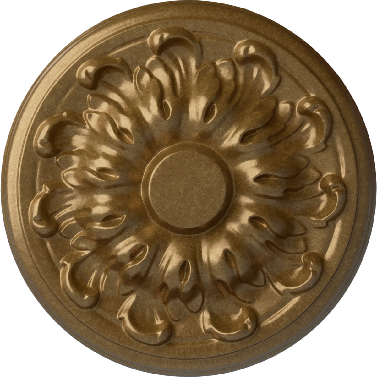 Ekena Millwork CM08MUPAS Millin 7.875-in W x 7.875-in L Painted Pale Gold Polyurethane Whole Ceiling Medallion