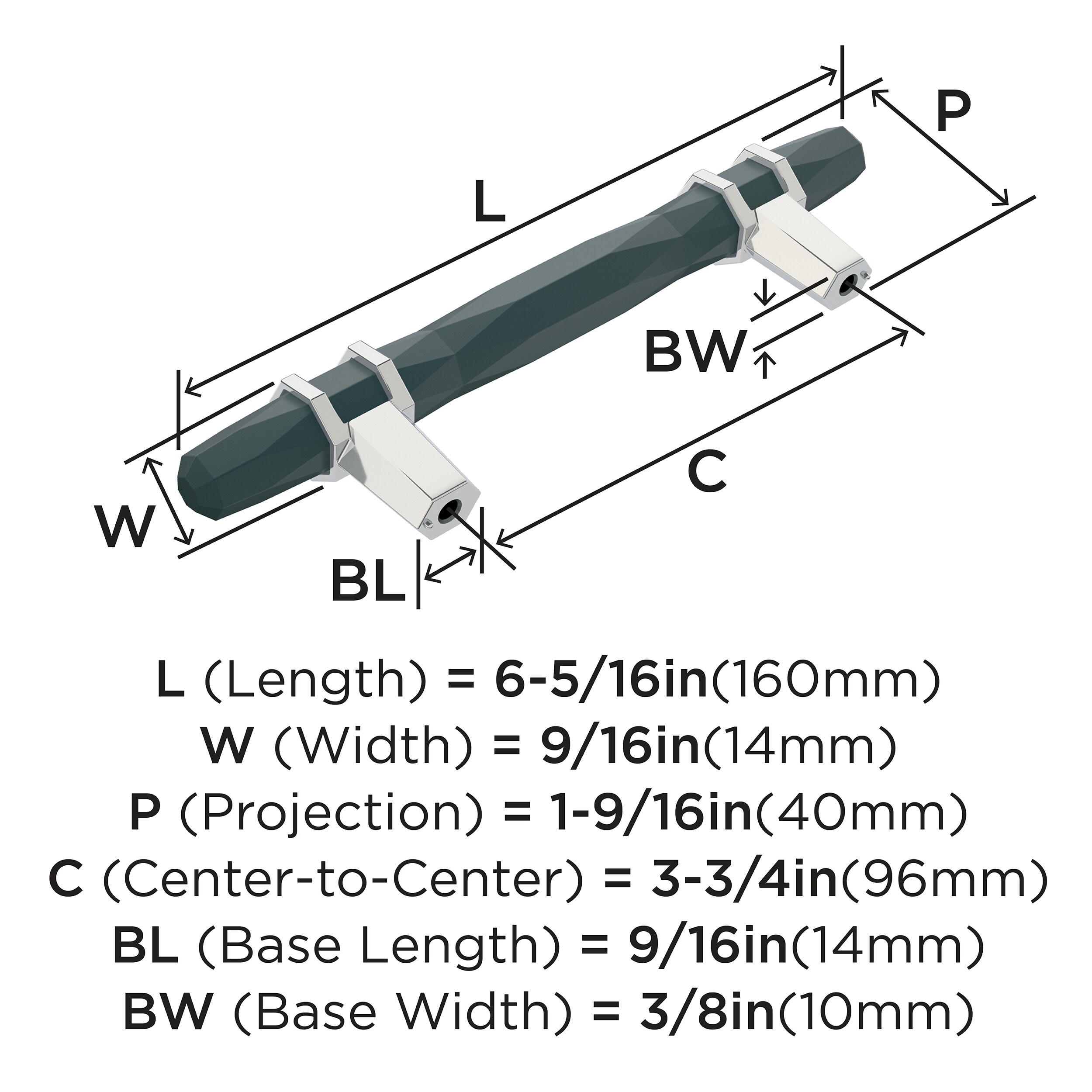Amerock BP36648BBR26 Cabinet-Pulls - View #4