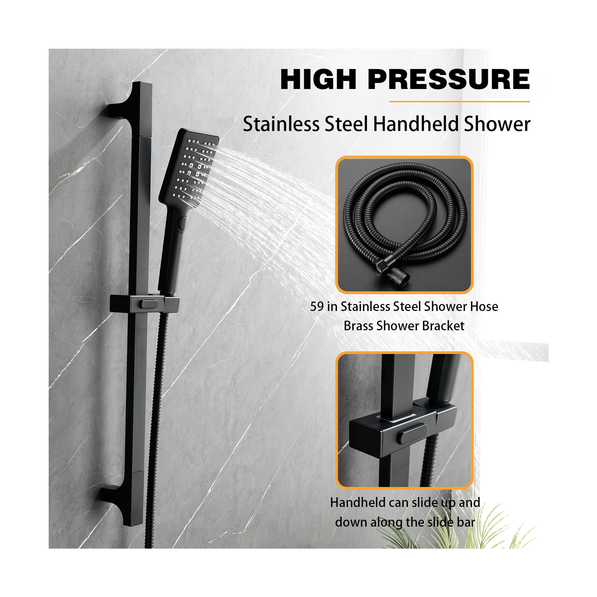 WELLFOR WN0858 Showerhead-Bar-Panels - View #6