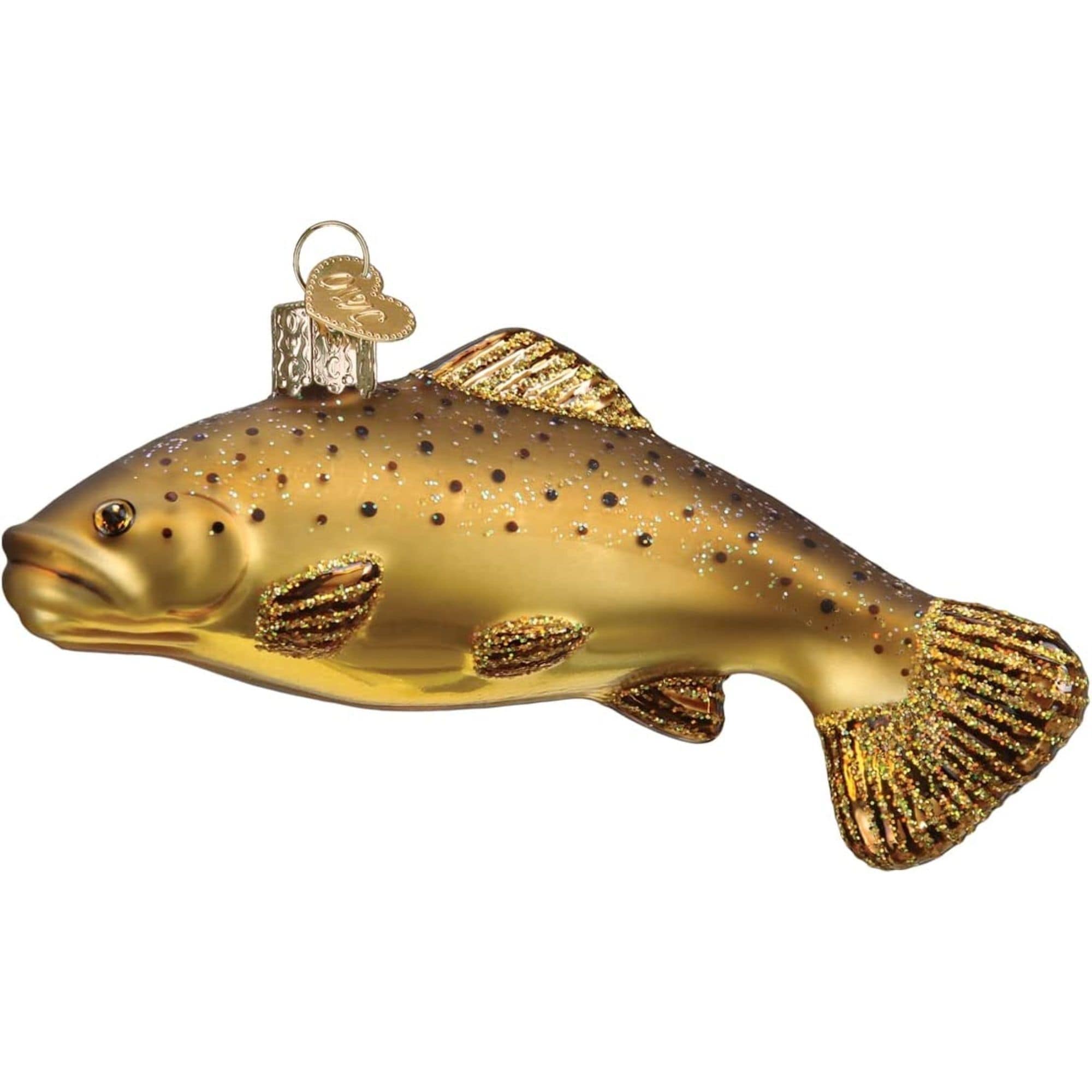 Old World Christmas 729343126634 Glass Blown Ornament for Christmas Tree - Brown Trout
