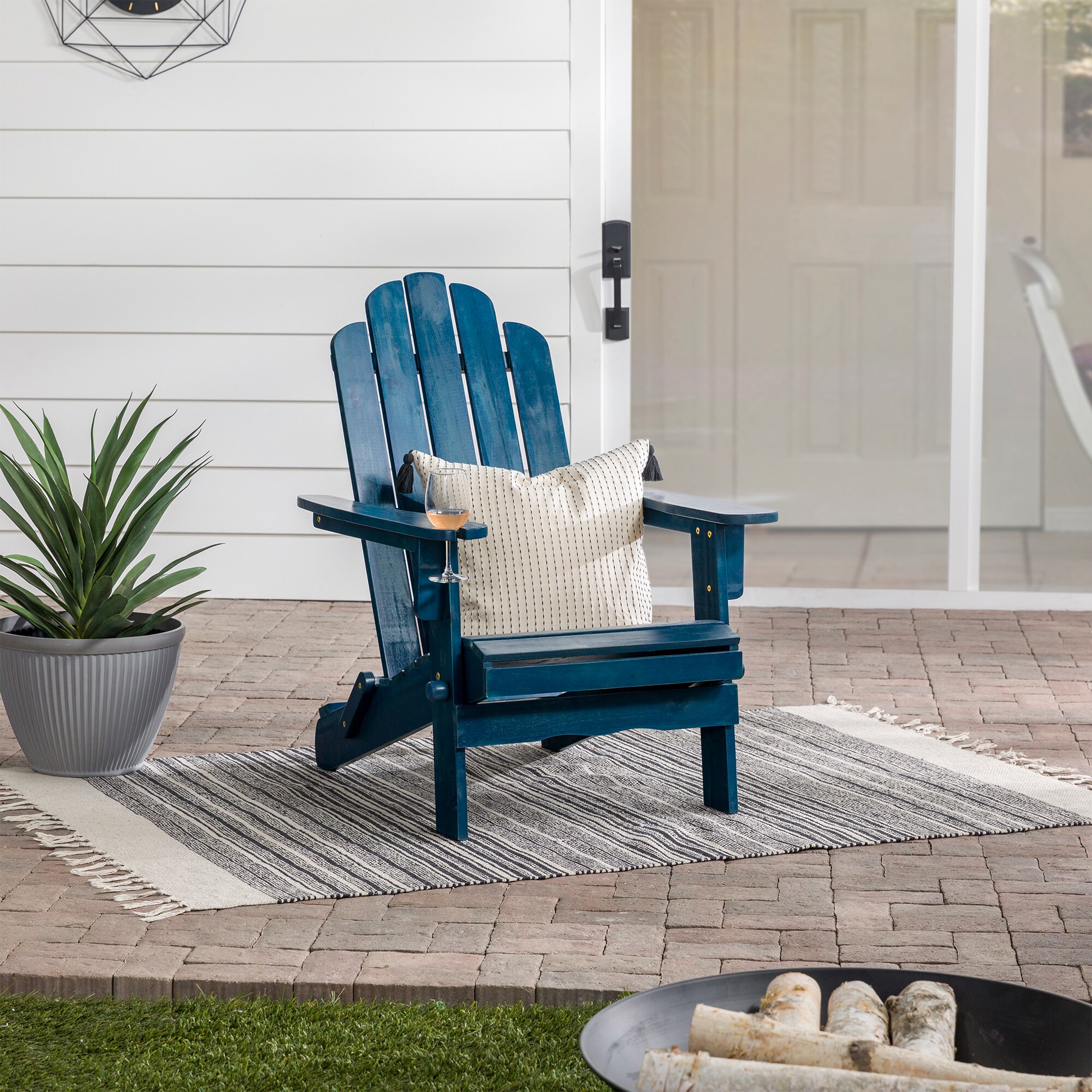 Walker edison discount acacia adirondack chair