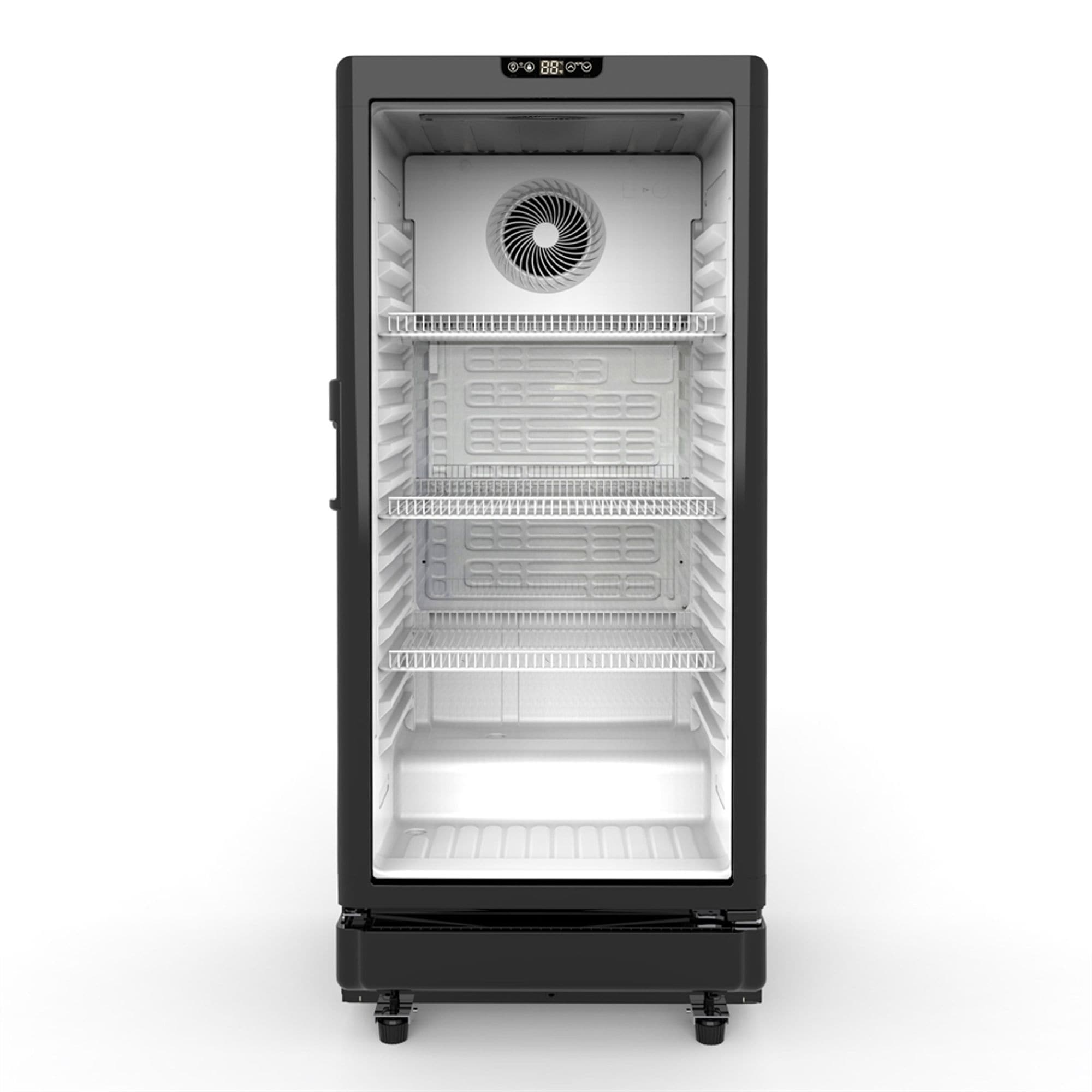Winado  6 cubic feet Commercial Beverage Refrigerators Upright Beverage Display Cooler In Black With Glass Door Sansujyuku sansujyuku.com