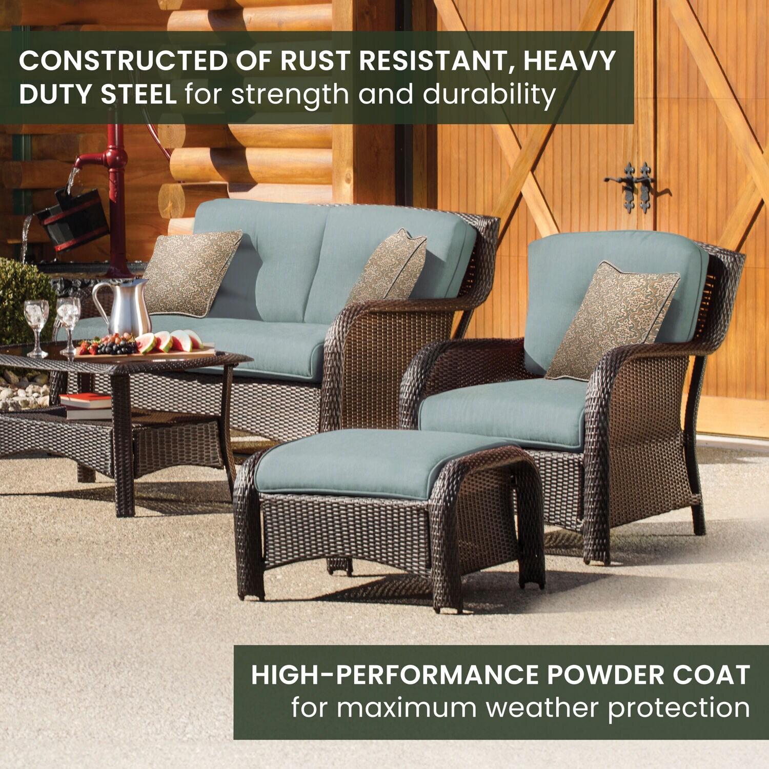 Hanover STRATHMERE6PCBLU Patio-Conversation-Sets - View #4