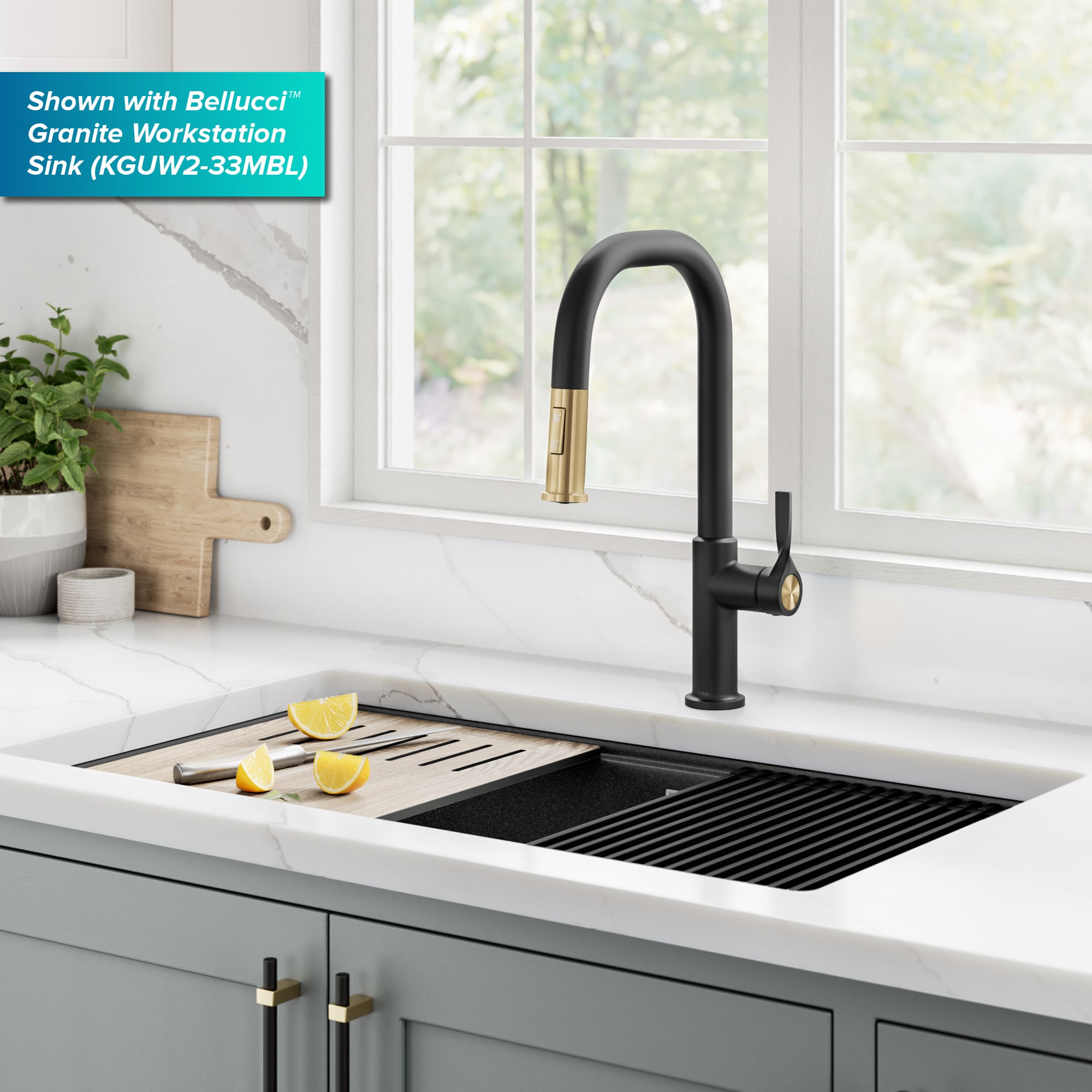 Kraus KPF-2841SFBBMB Kitchen-Faucets - View #3