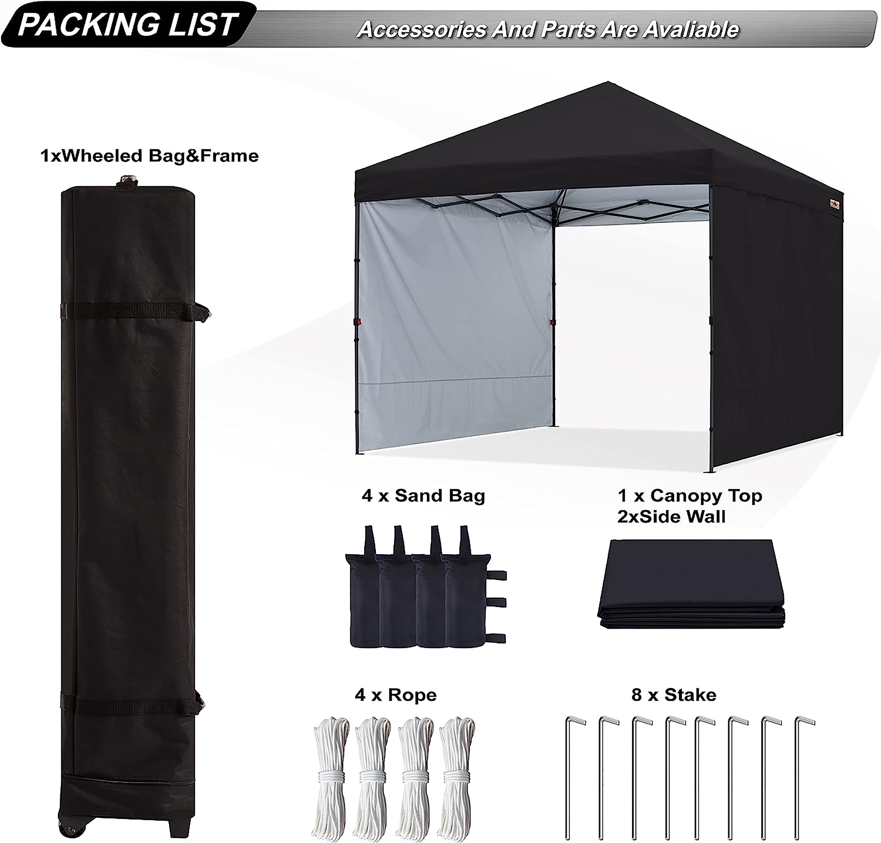 ABCCANOPY AHZJ2W-10FTBLACK Canopies-Sl - View #5