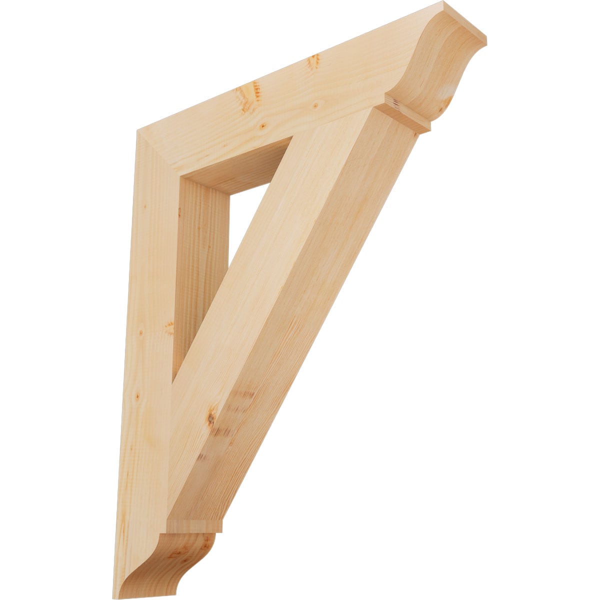 Ekena Millwork BKT06X32X40TRA01SDF Traditional traditional smooth 5-1/2-in x 32-in x 40-in Douglas fir Brown Wood Standard bracket