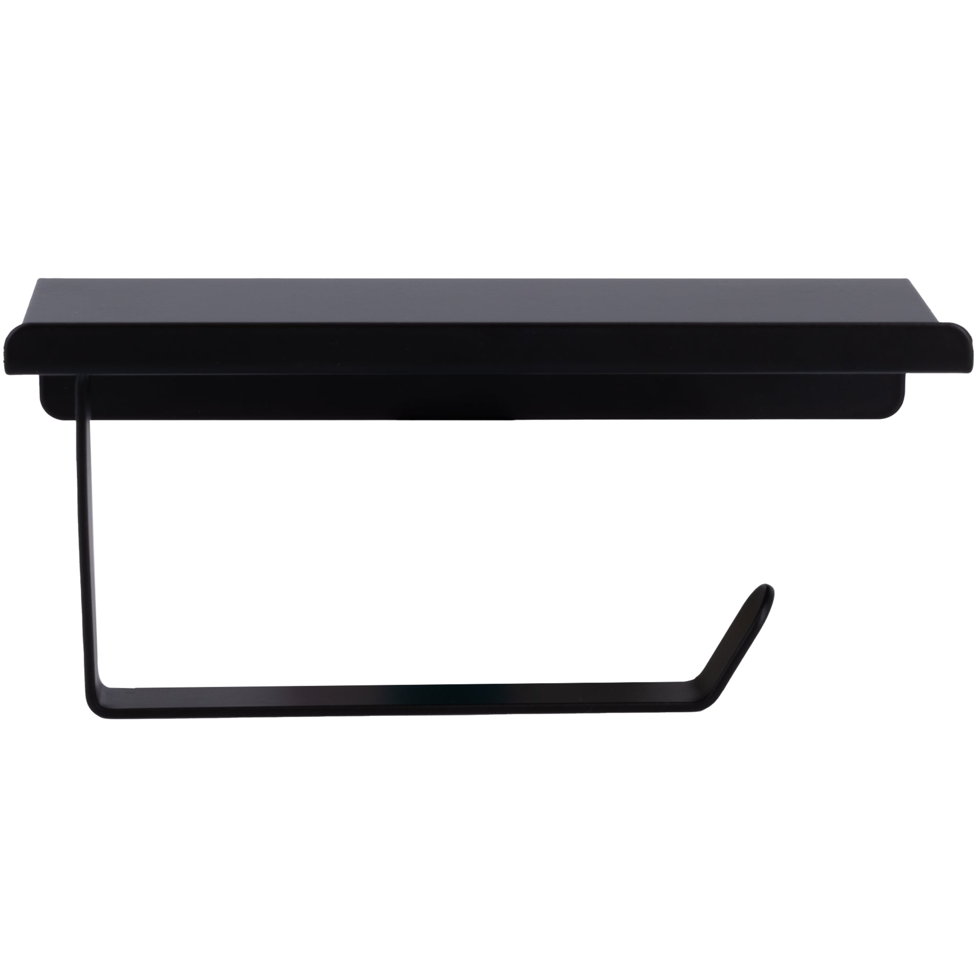 Kitsure Toilet Paper Holder Wall Mount - Sturdy Round Matte Black Toil