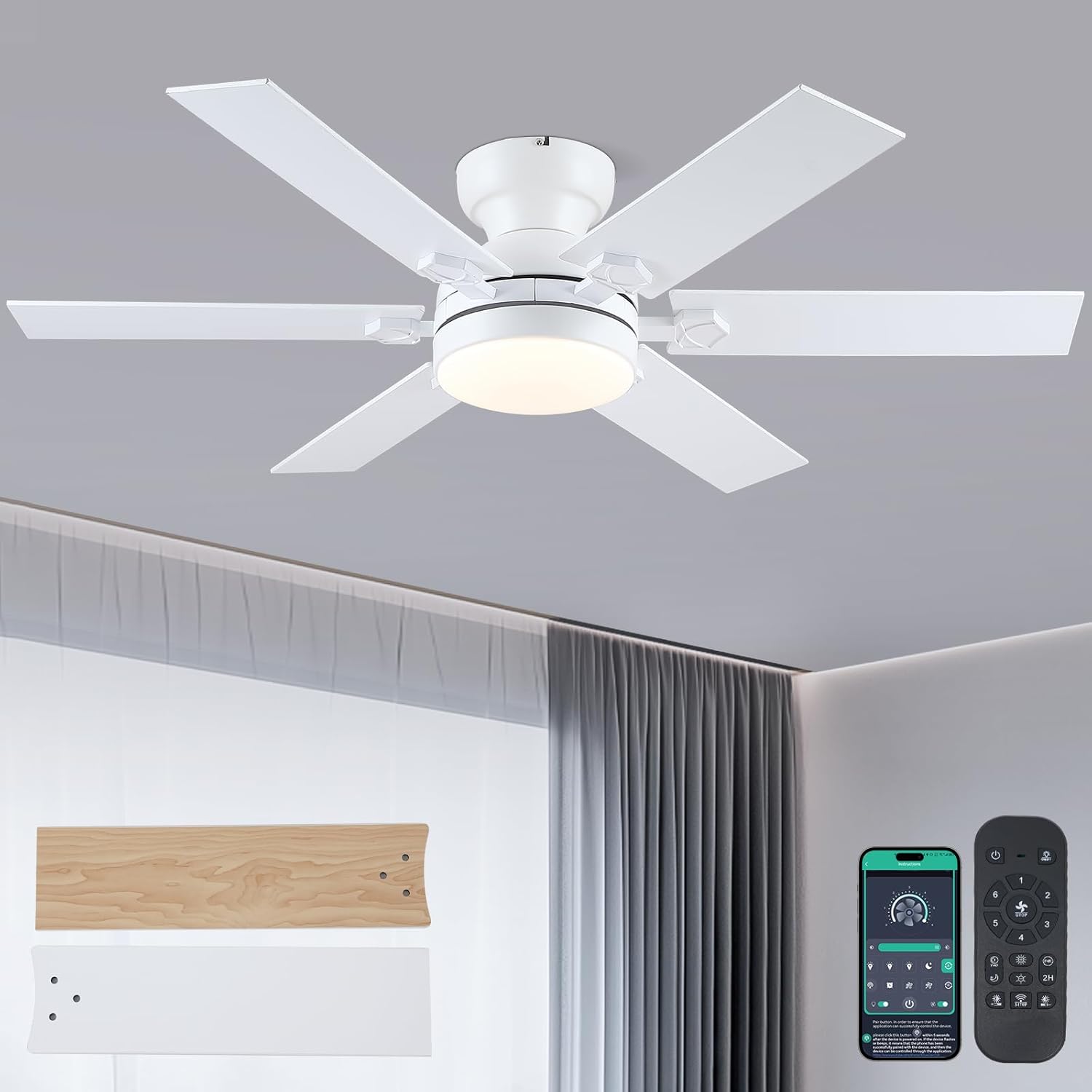 Kviflon LS8900-46WH Ceiling-Fans - View #5