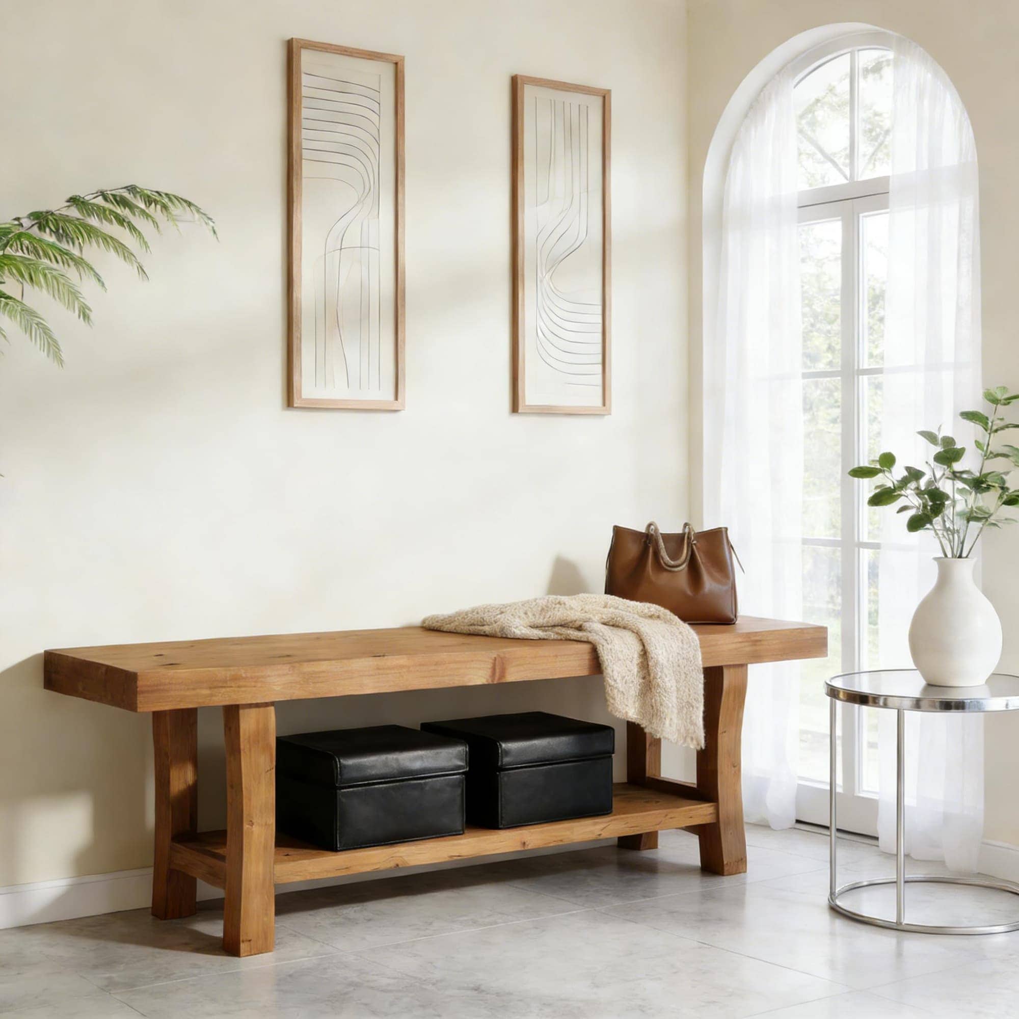 Ama Pear Dining Seat Entryway Bench End of Bed Bench in the Benches ...