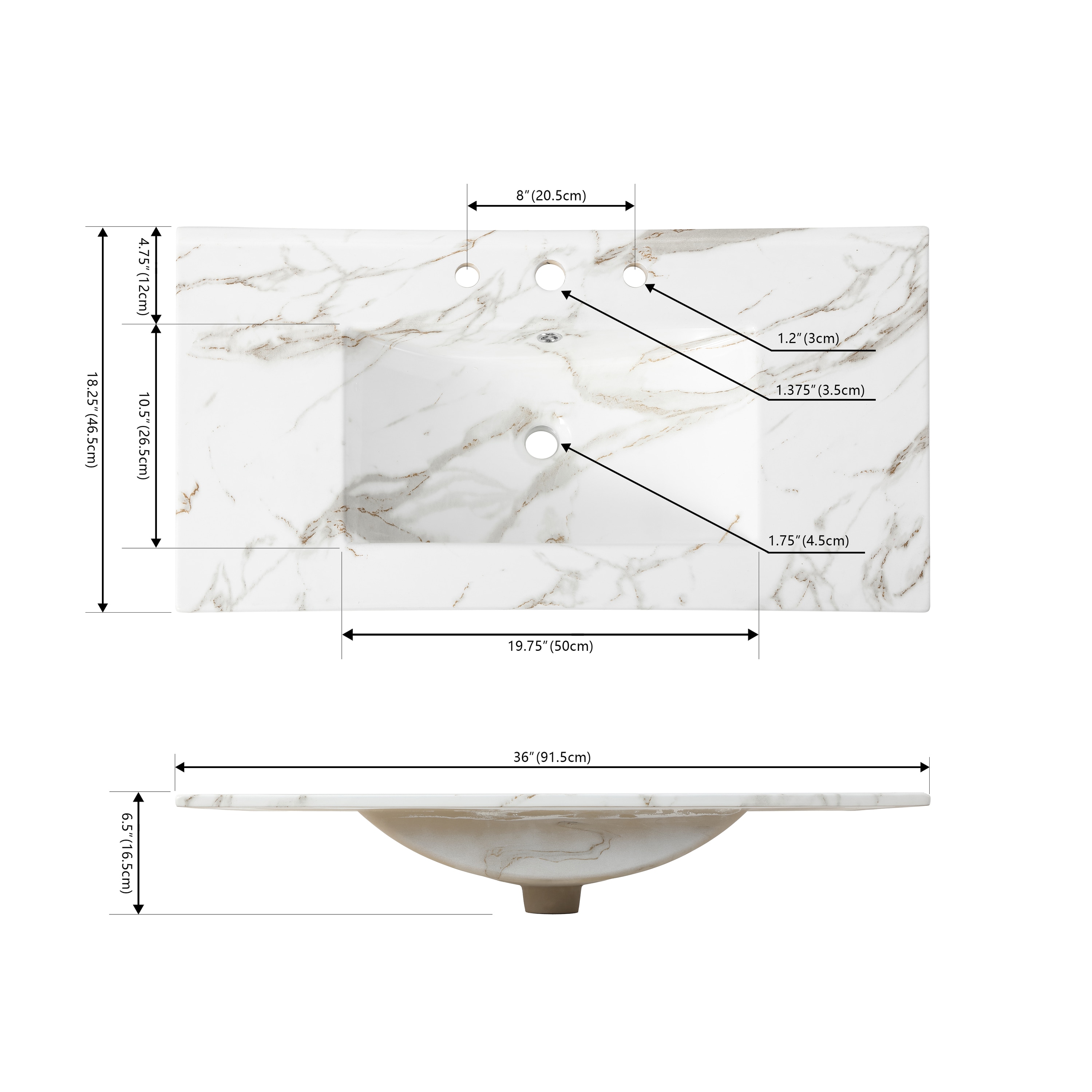 JONATHAN  Y SNK1003C Vanity-Tops - View #4
