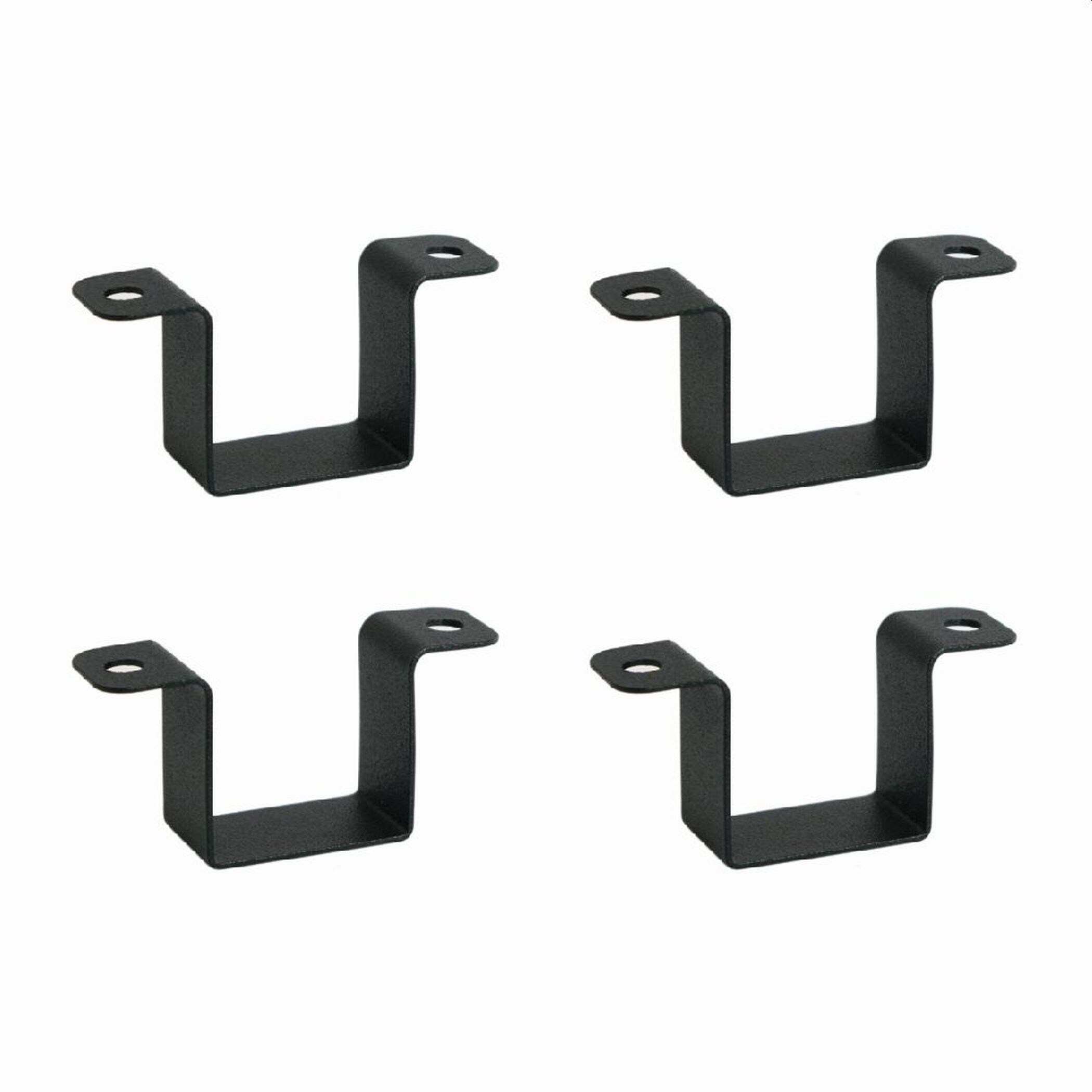Fortress Building Products 4.72-in x 3.54-in Black Sand Steel Line Connector (4-Pack)