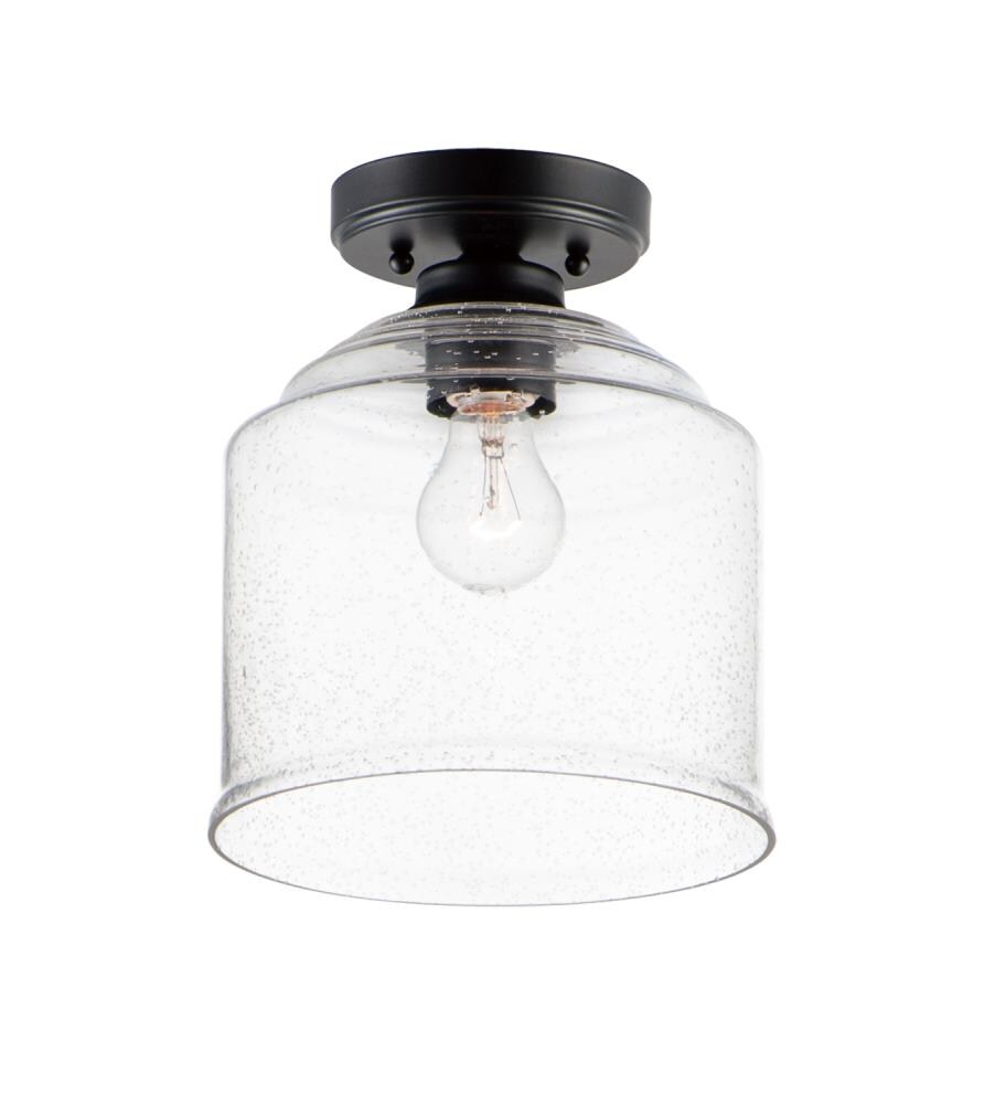 Maxim Lighting LP12270CDBK Acadia 1-Light Black Semi-Flush mount light