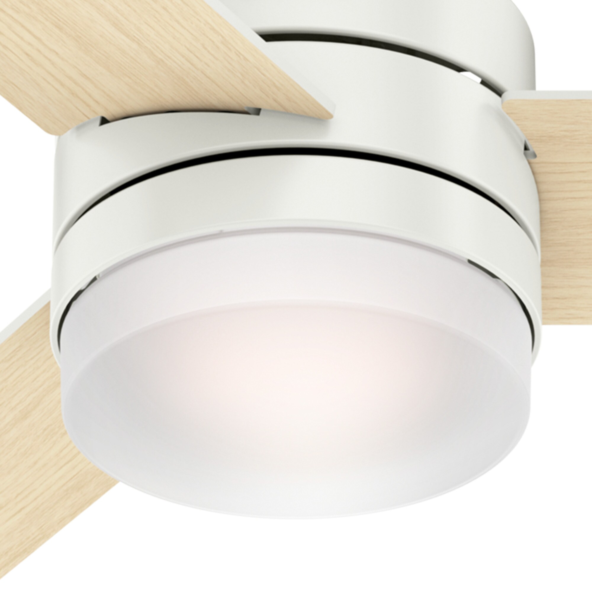 Hunter Exeter 54in Fresh White LED Indoor Downrod or Flush Mount