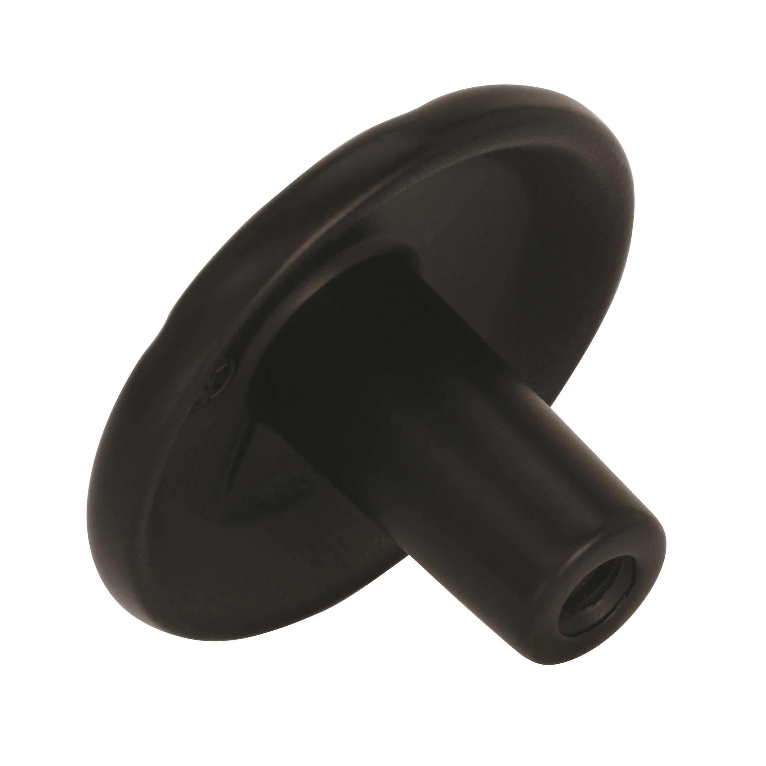 Allison Round Matte Black Colonial Cabinet Knob with Mounting Hardware