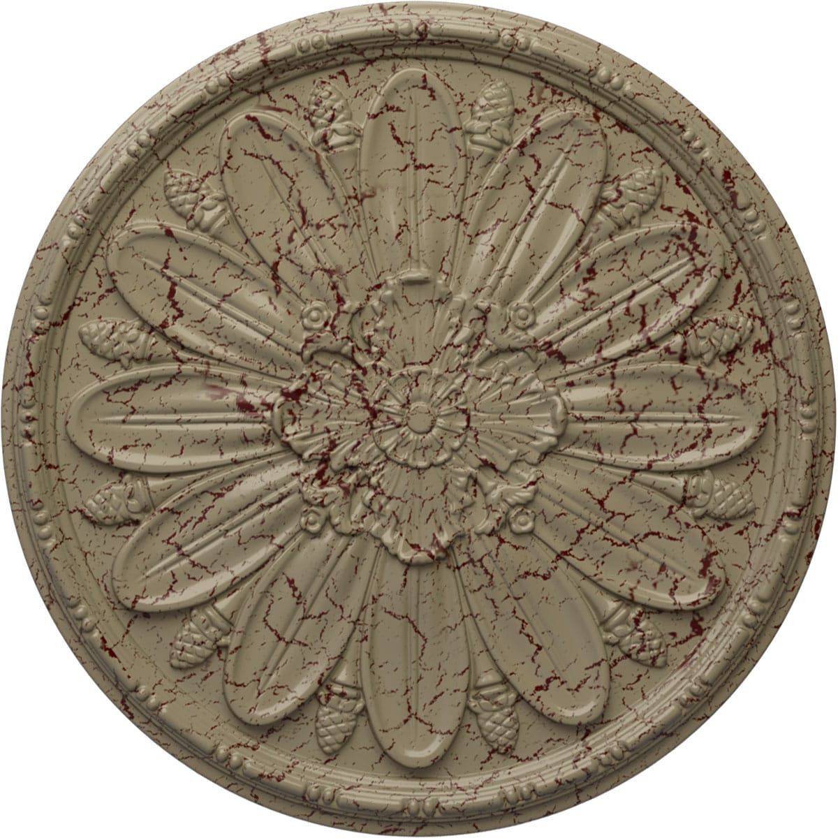 Ekena Millwork CM29FAGDC Fairfax 29.875-in W x 29.875-in L Painted Gobi Desert Crackle Polyurethane Whole Ceiling Medallion