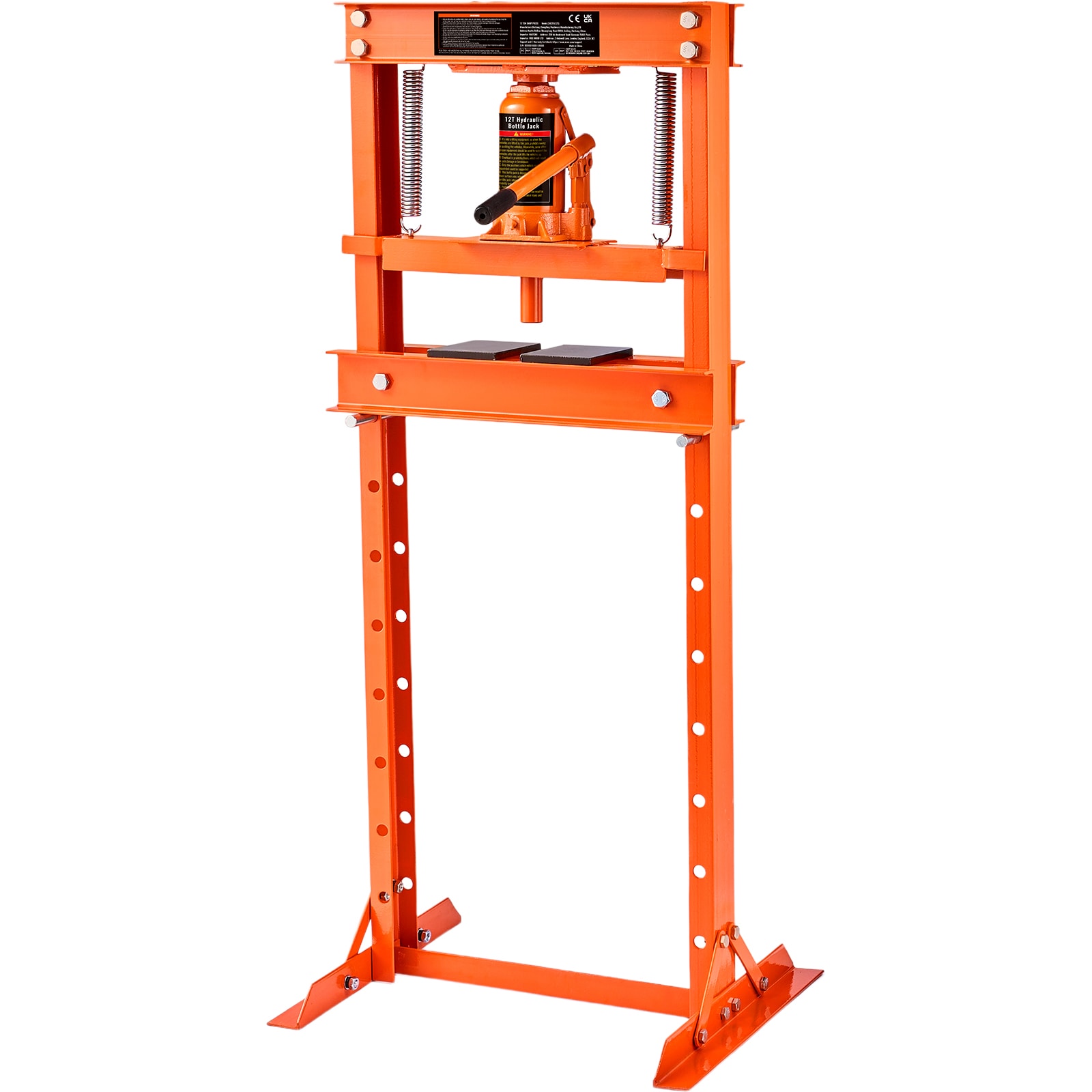 SVOPES SVOPESQJDSQCY00861V0 Orange 12-Ton Steel Hydraulic Jack kit