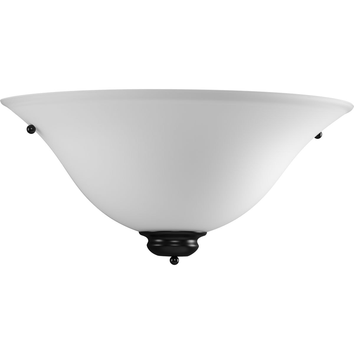 Progress Lighting P7153-31W Opal Glass 15.375-in W 1 -Light Matte Black Farmhouse Wall Sconce