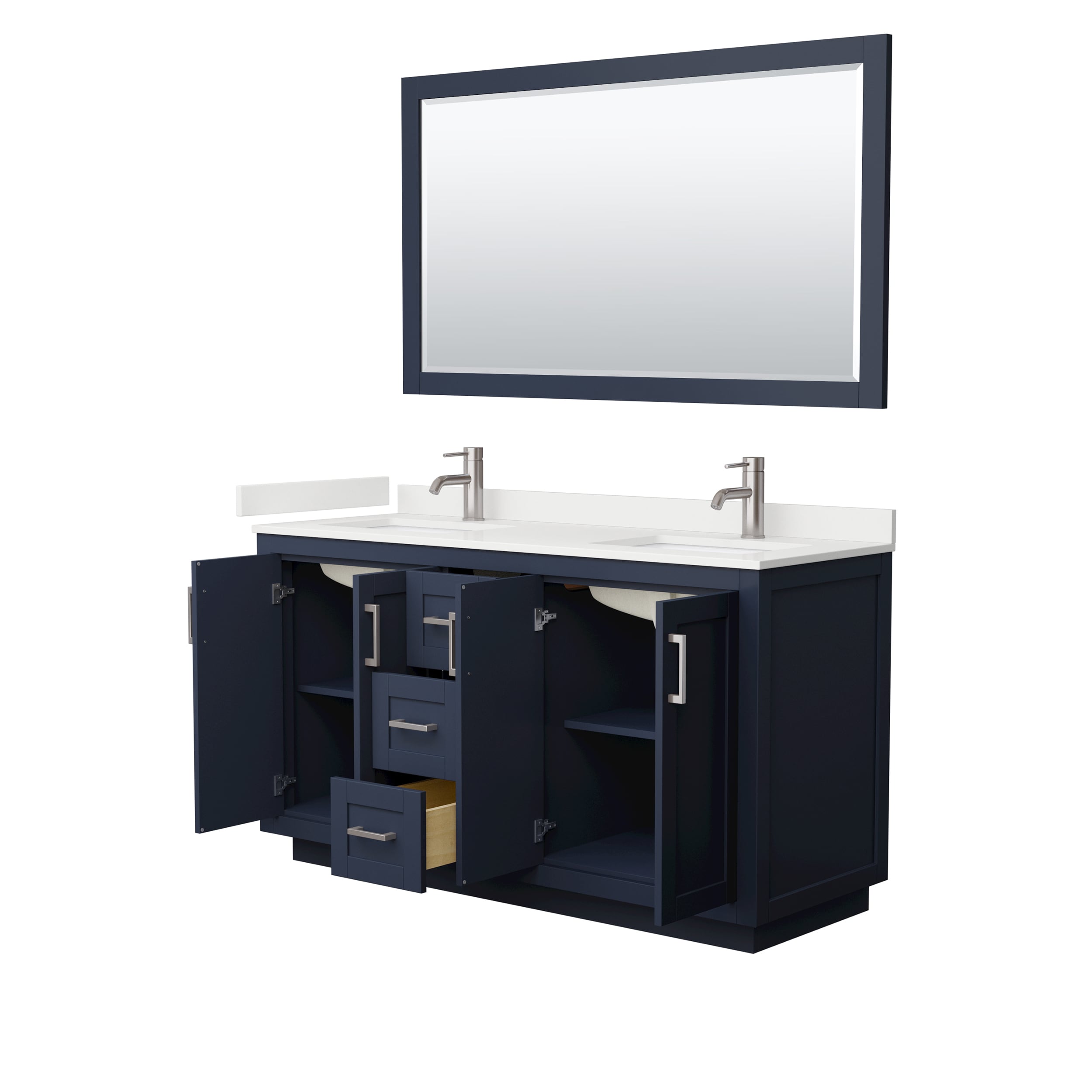 Wyndham Collection WCF292960DBNWQUNSM58 Bath-Vanity-Combo - View #3