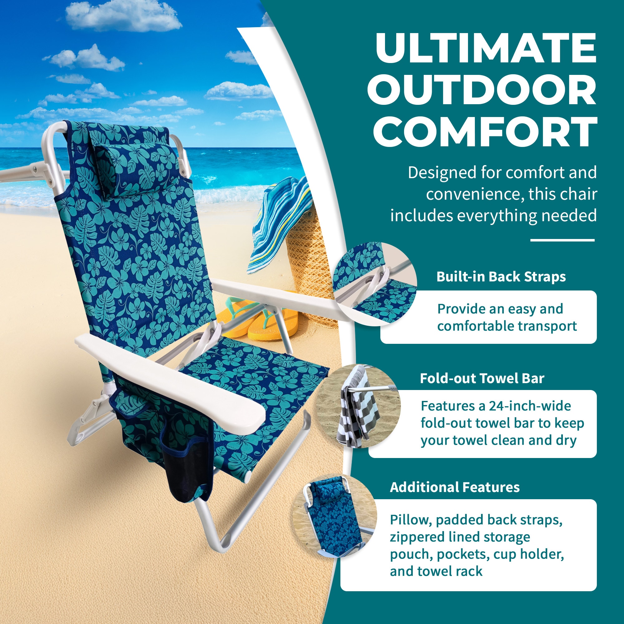 テーブル・チェア・ハンモック ITEFIGHTER RECONDO 1JUNGLE HAMMOCKSYSTEM Bliss Hammocks Folding Beach Chair Backpack Recliner with Towel